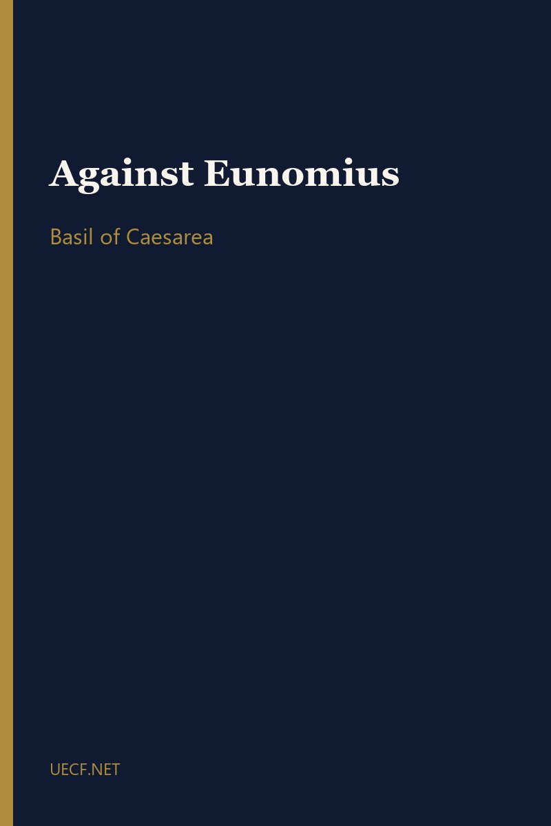 Against Eunomius by Basil of Caesarea book cover