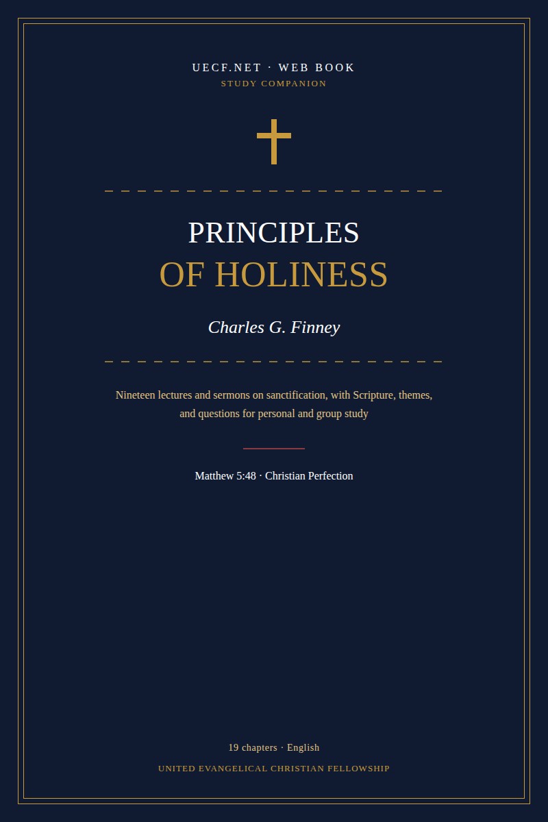 Cover art for the UECF.NET Principles of Holiness study companion