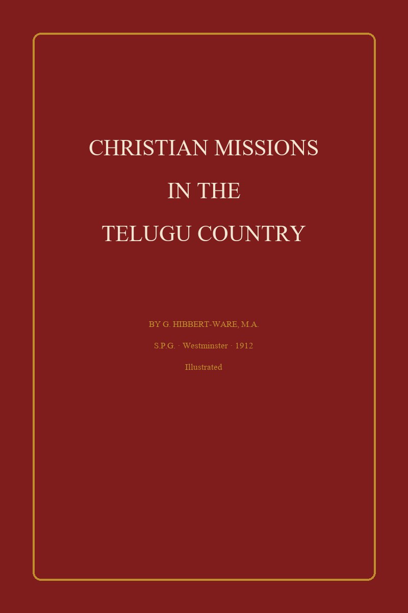 Cover of Christian Missions in the Telugu Country, 1912