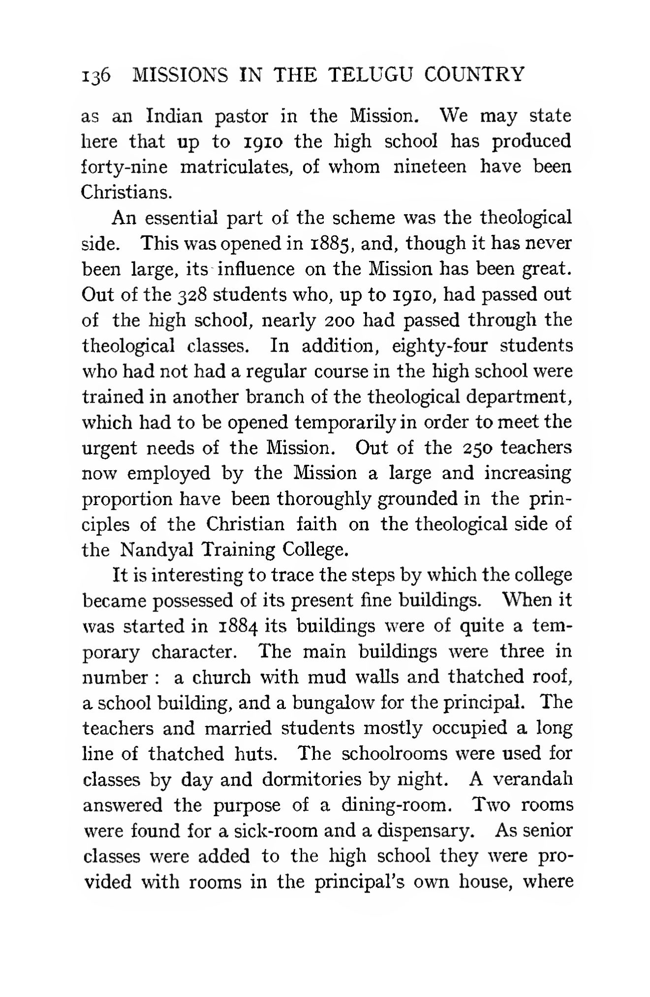Page 186 of Christian Missions in the Telugu Country (The Training College and Educational System)