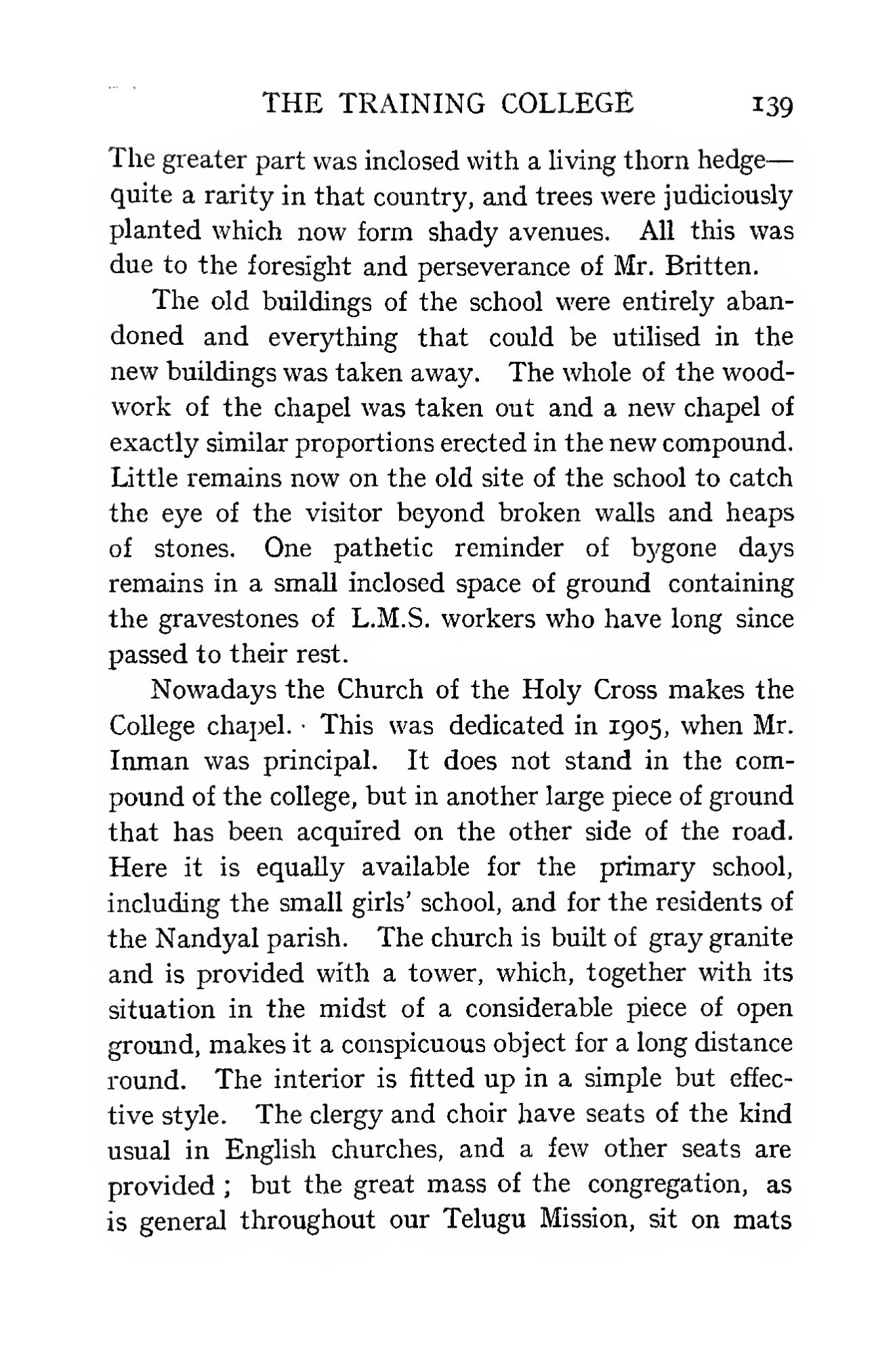 Page 191 of Christian Missions in the Telugu Country (The Training College and Educational System)