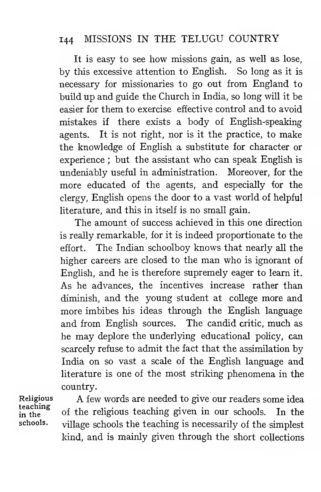 Page 198 of Christian Missions in the Telugu Country (The Training College and Educational System)