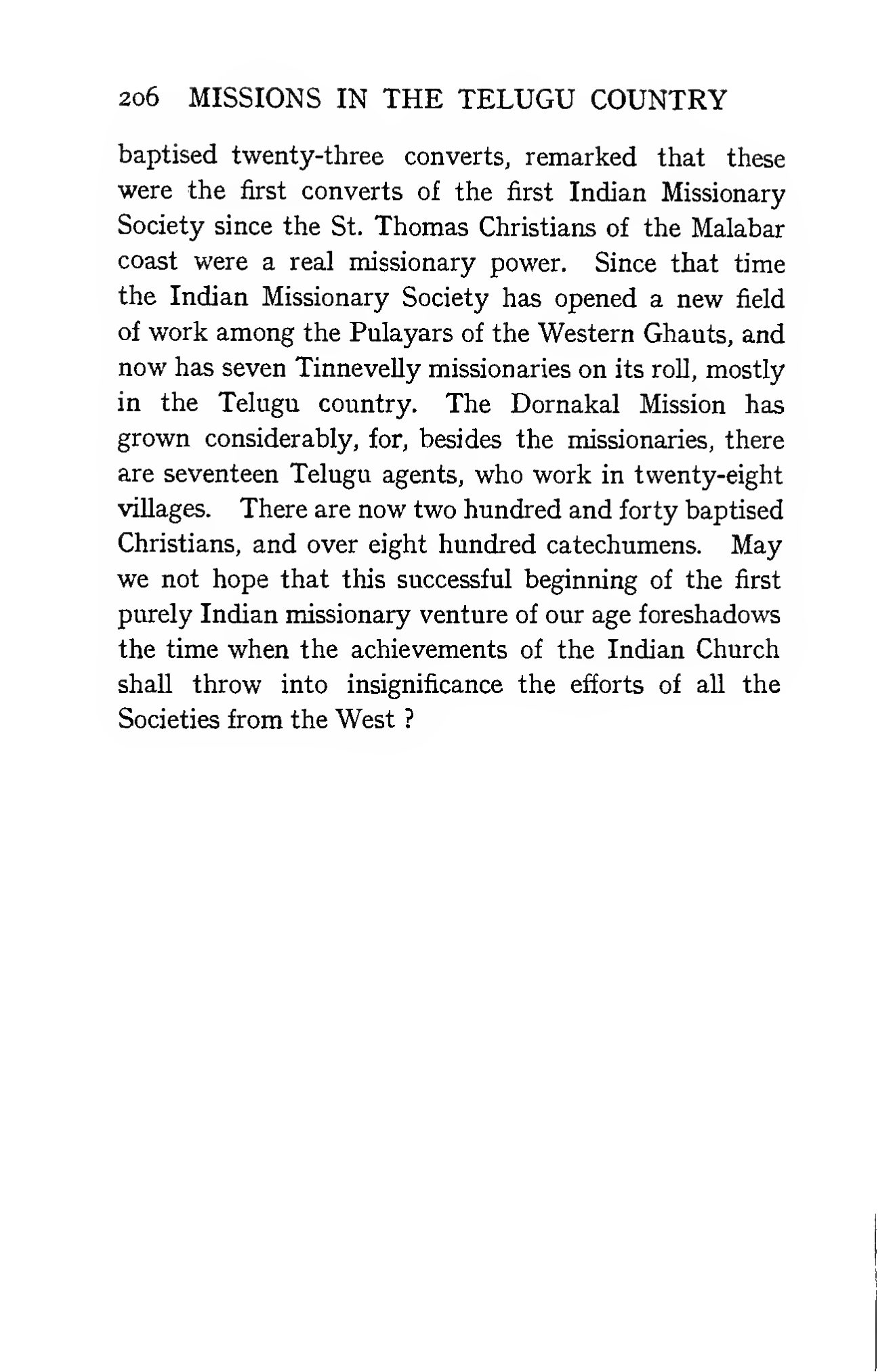 Page 282 of Christian Missions in the Telugu Country (Other Missions in the Telugu Country)