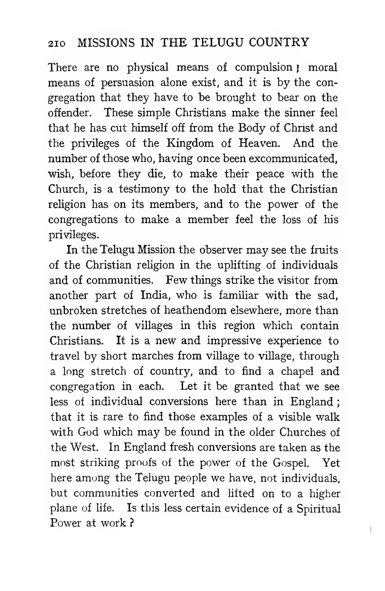 Page 288 of Christian Missions in the Telugu Country (Review of Work Done)