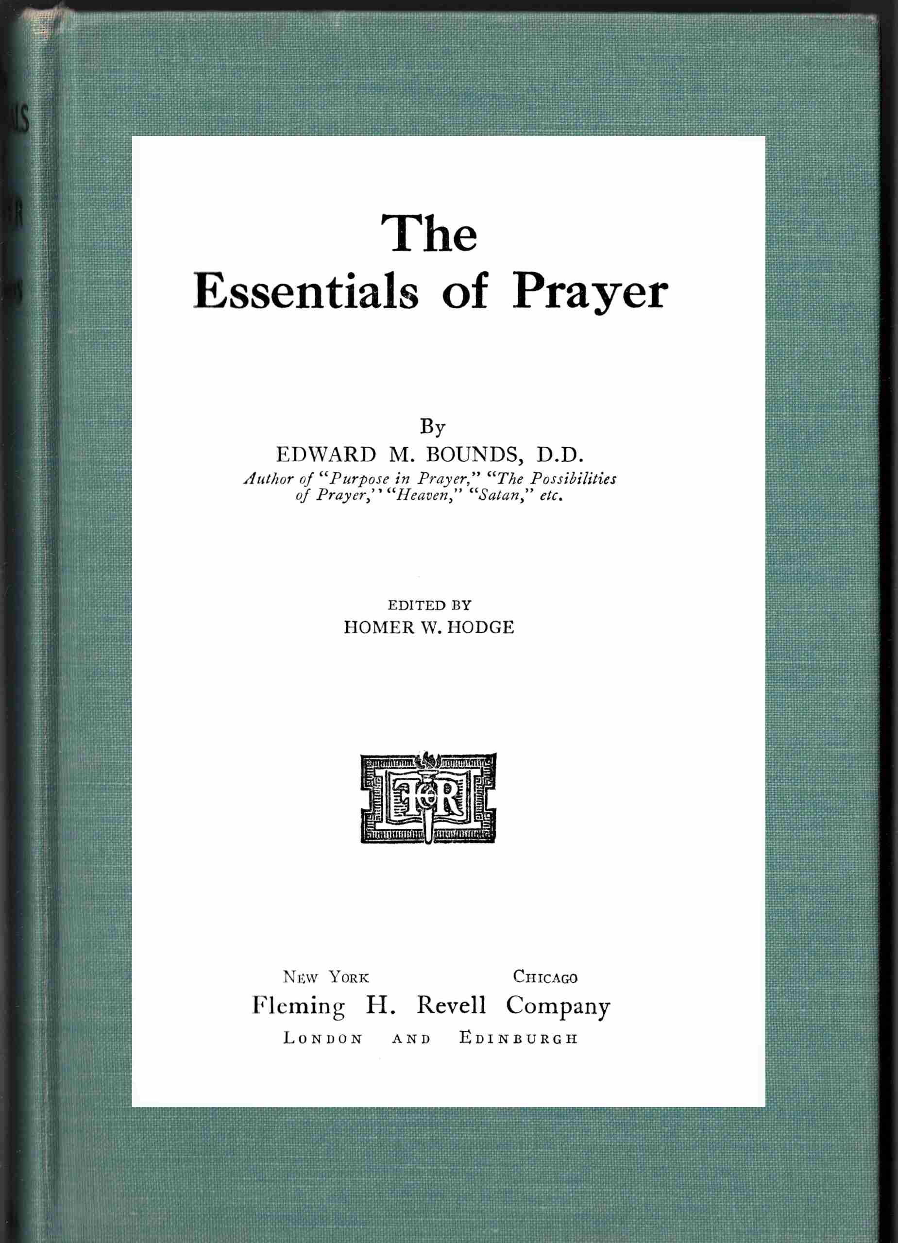 Cover of Essentials of prayer