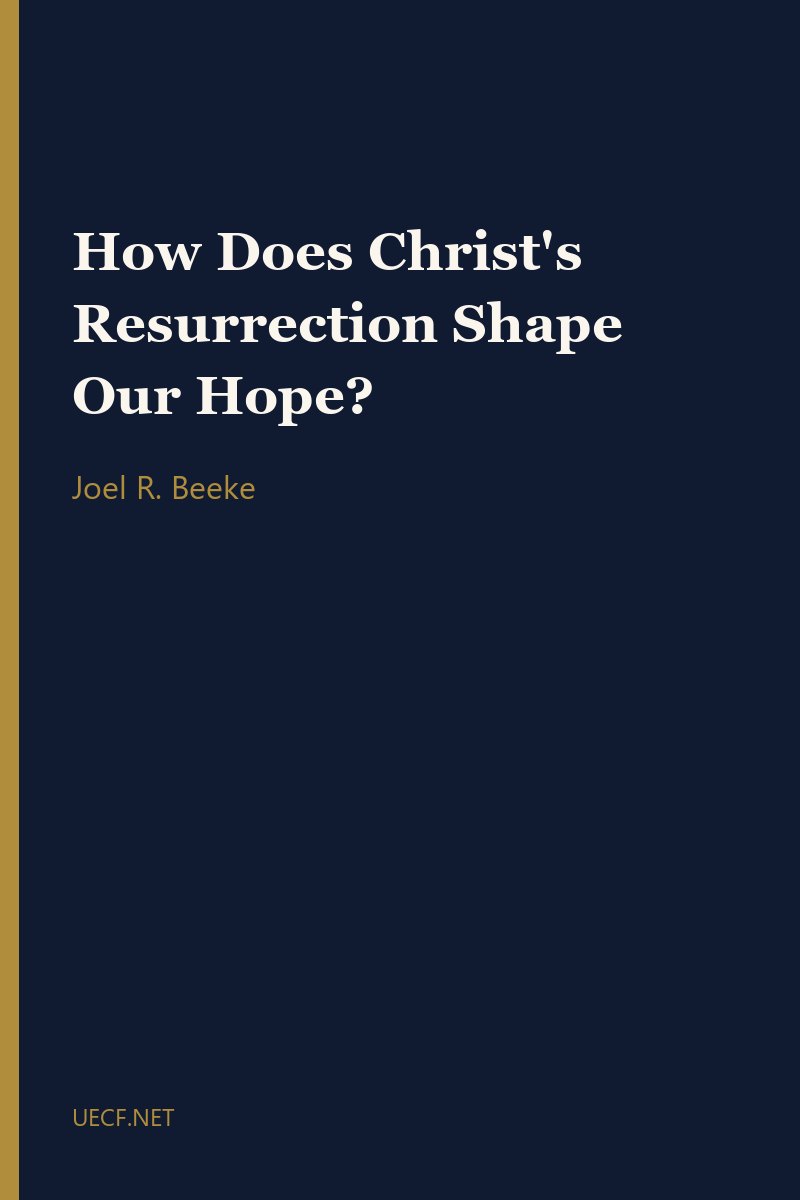 How Does Christ's Resurrection Shape Our Hope? by Joel R. Beeke book cover
