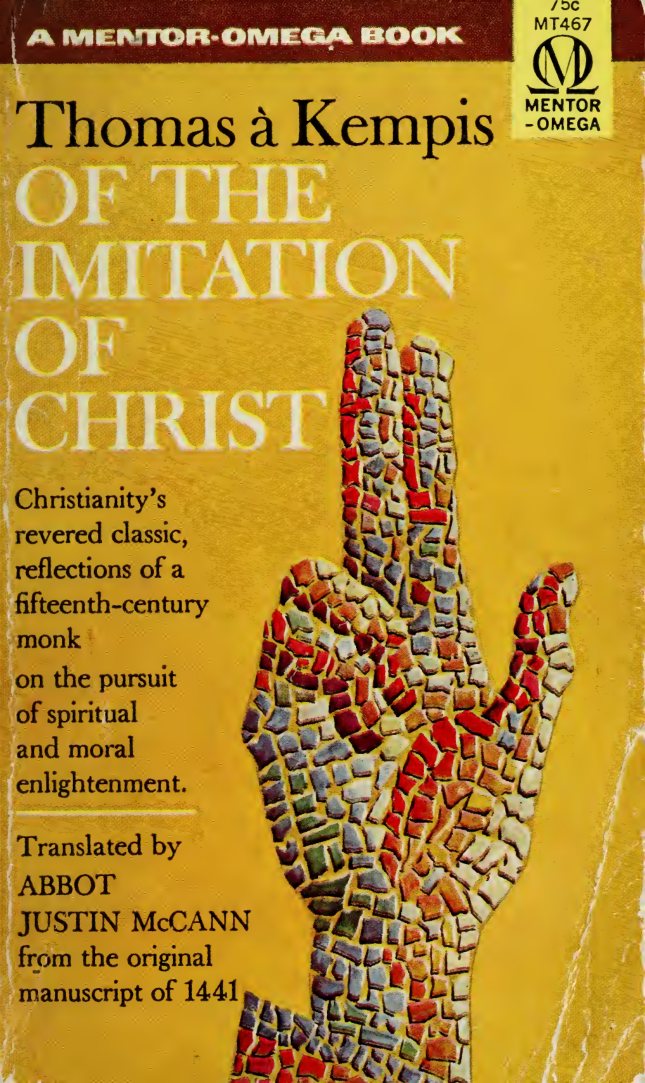 Of the Imitation of Christ by Thomas à Kempis book cover