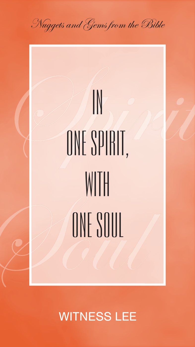 In One Spirit With One Soul by Witness Lee book cover
