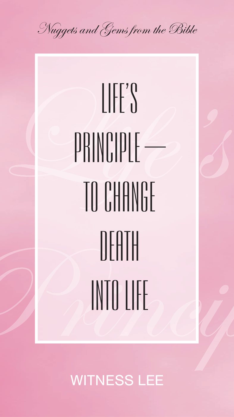 Lifes Principle by Witness Lee book cover