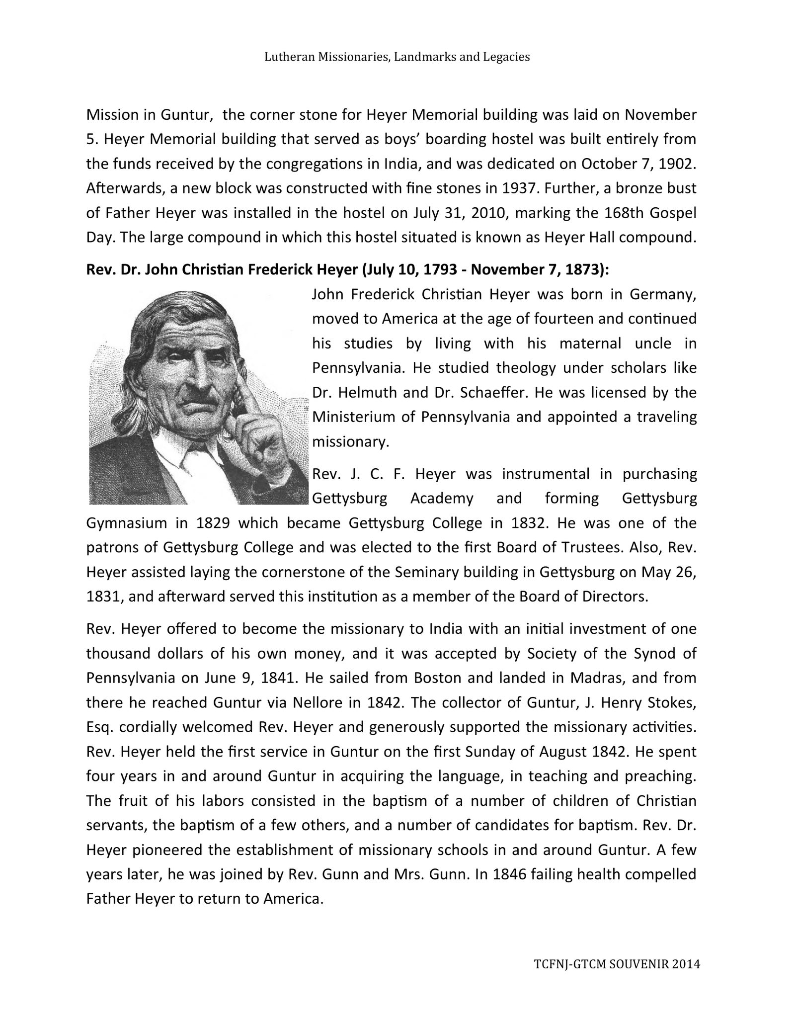 Page 6 — 2. హేయర్ మెమోరియల్ హాస్టల్ & రెవ. డాక్టర్. J. C. F. హేయర్