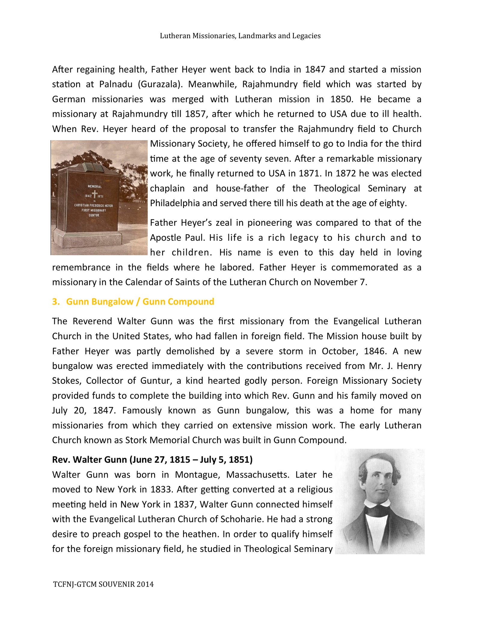 Page 7 — 2. హేయర్ మెమోరియల్ హాస్టల్ & రెవ. డాక్టర్. J. C. F. హేయర్