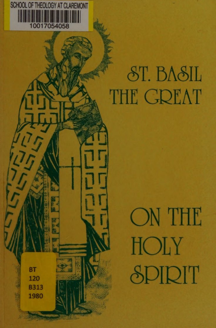 On the Holy Spirit by Basil of Caesarea book cover