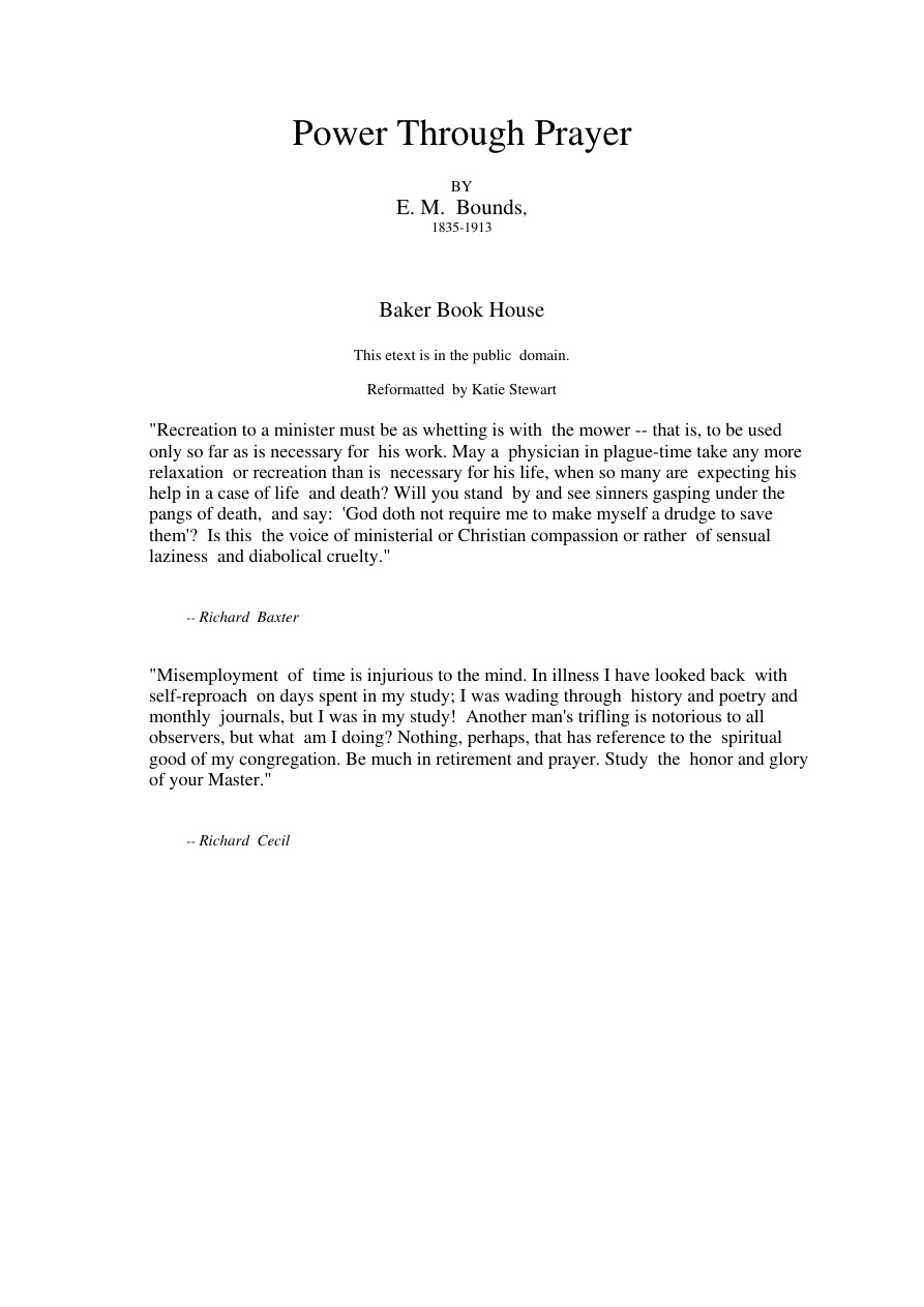 Cover of Power through prayer