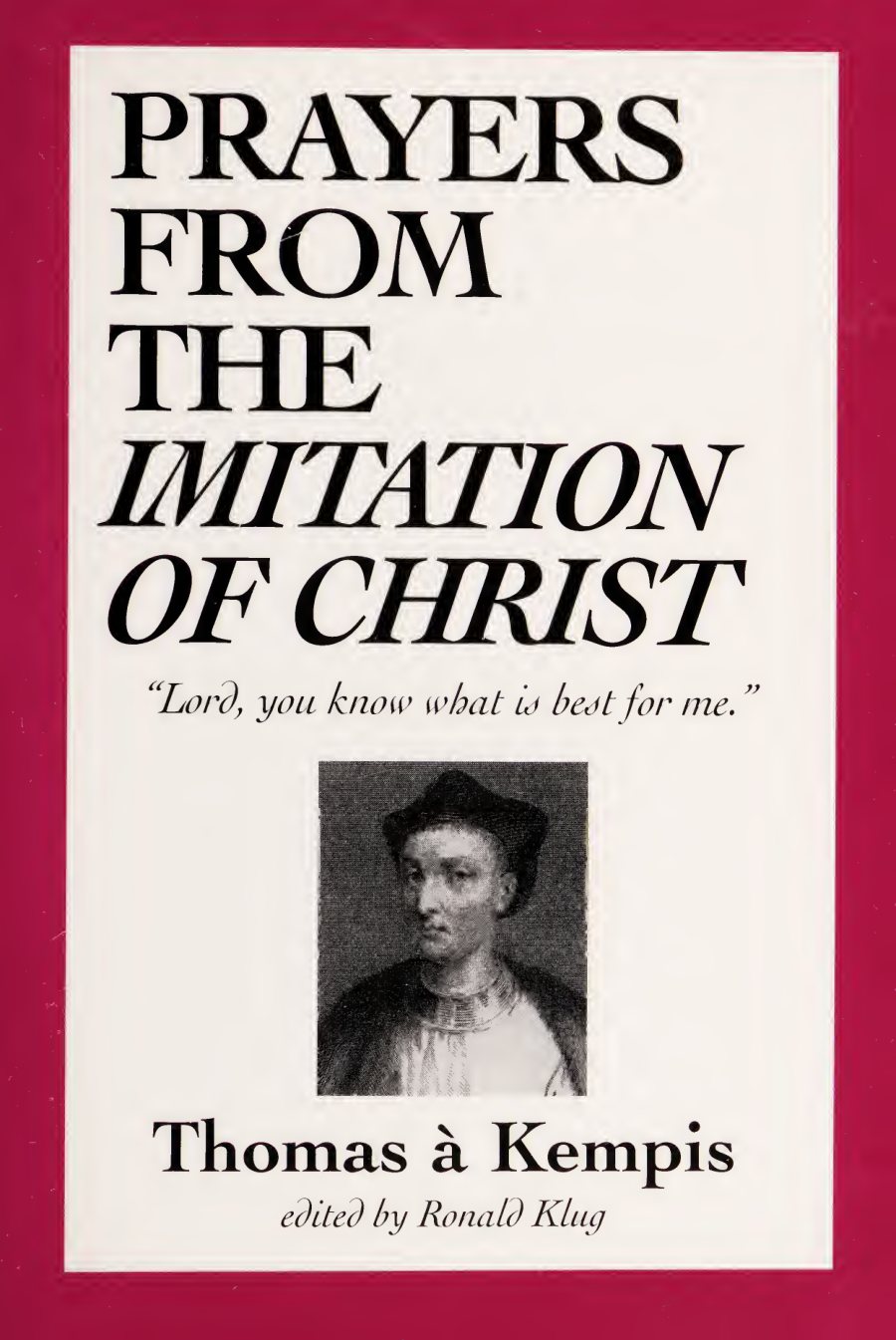 Prayers from the Imitation of Christ by Thomas à Kempis book cover