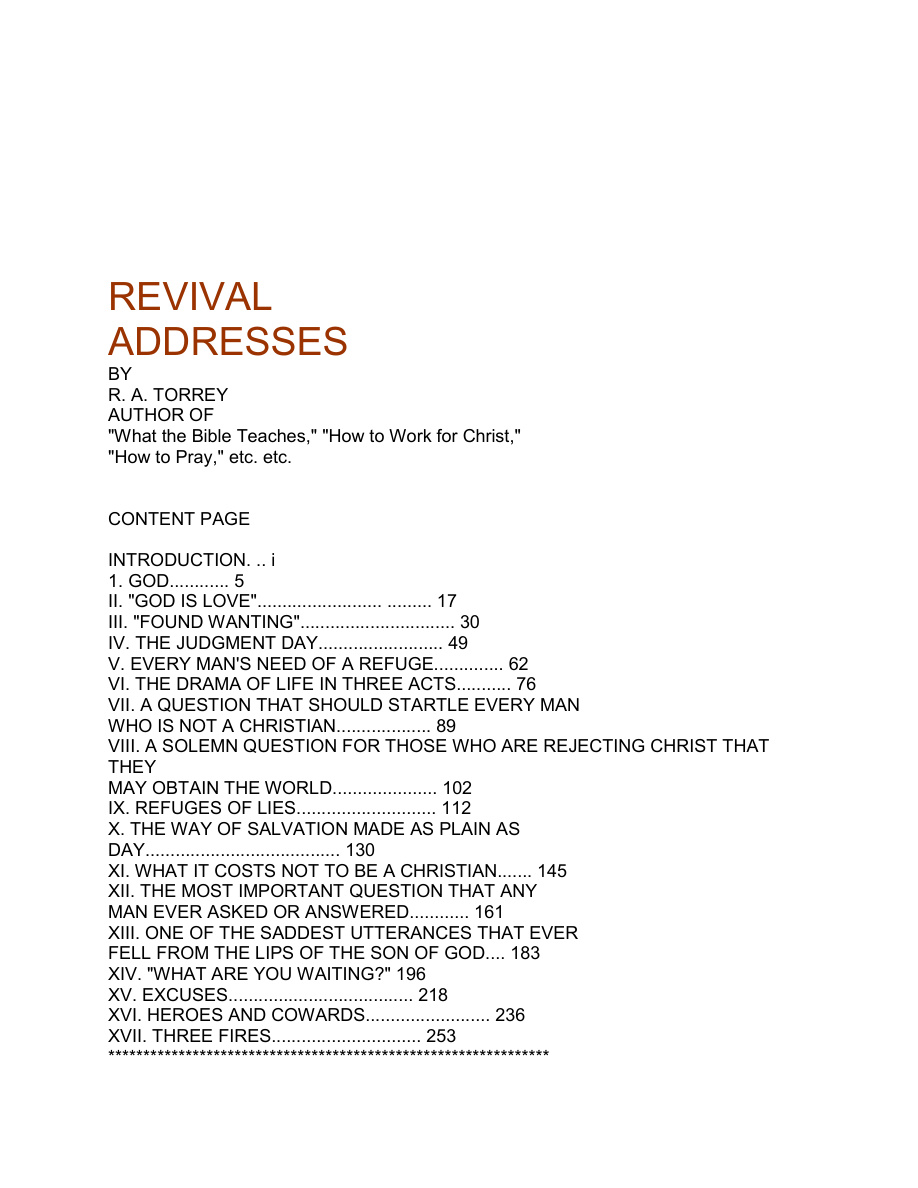 Cover of RA-Torrey-Revival-Addresses