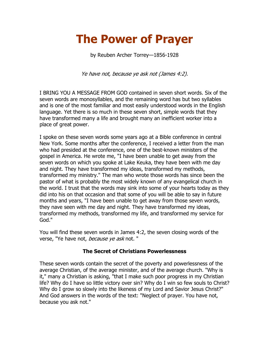 Cover of RA-Torrey-The-Power-of-Prayer
