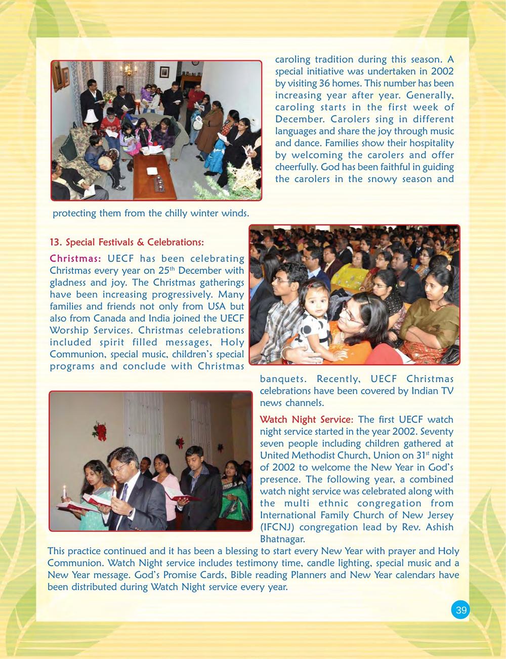 Original page 39 of the UECF 15th Anniversary Souvenir