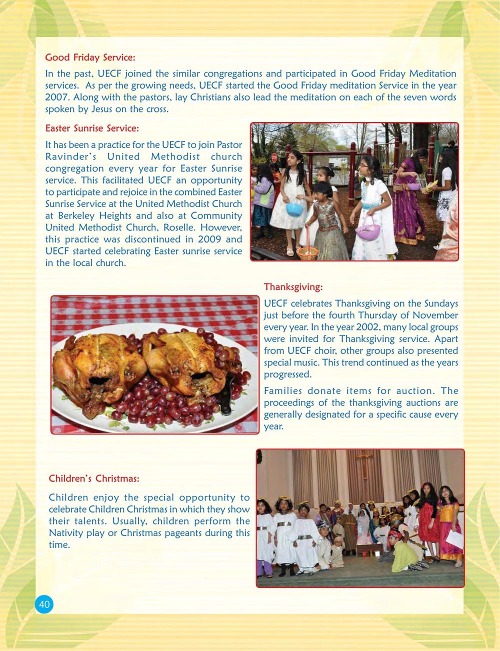 Original page 40 of the UECF 15th Anniversary Souvenir