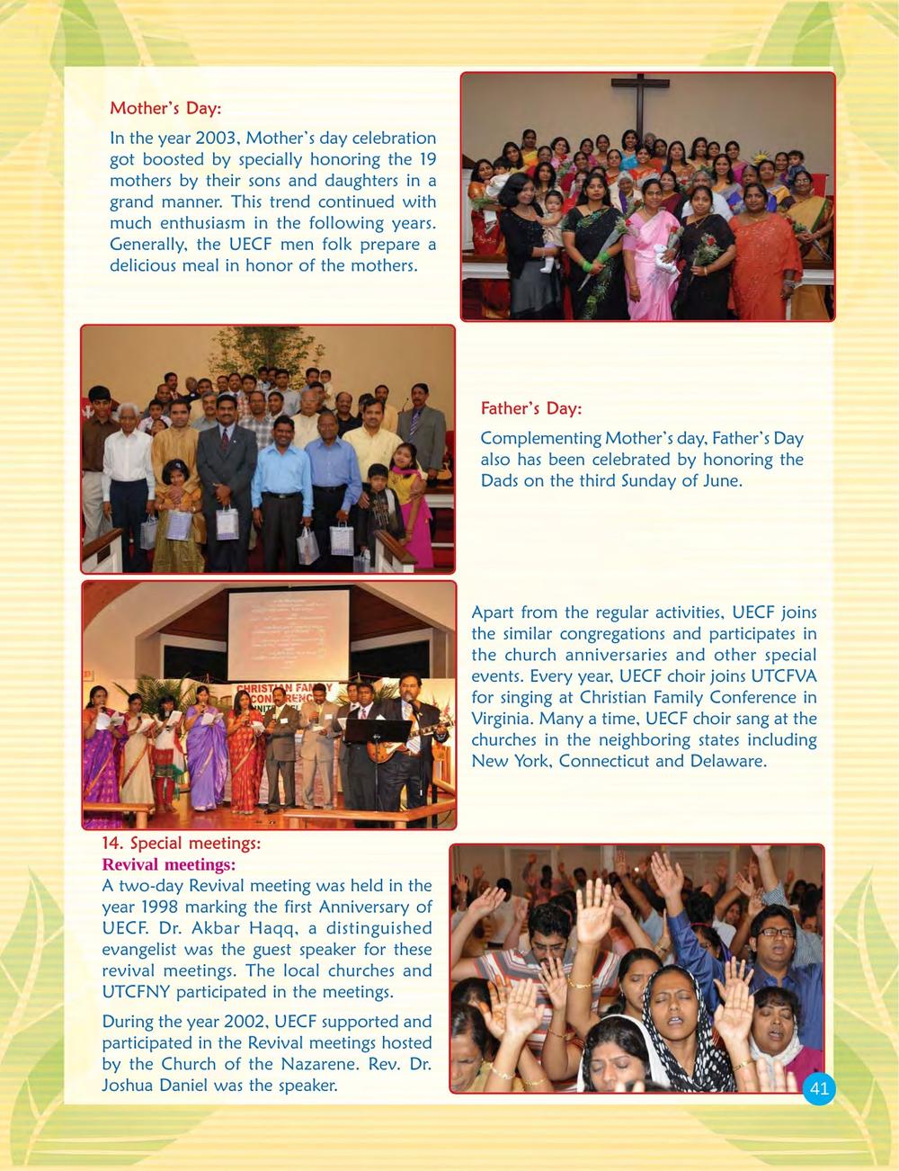 Original page 41 of the UECF 15th Anniversary Souvenir
