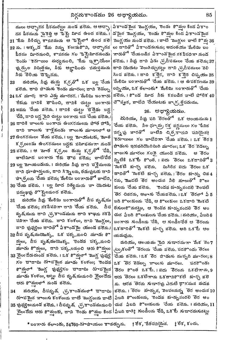 Page 101 of the 1881 Telugu Bible - Exodus
