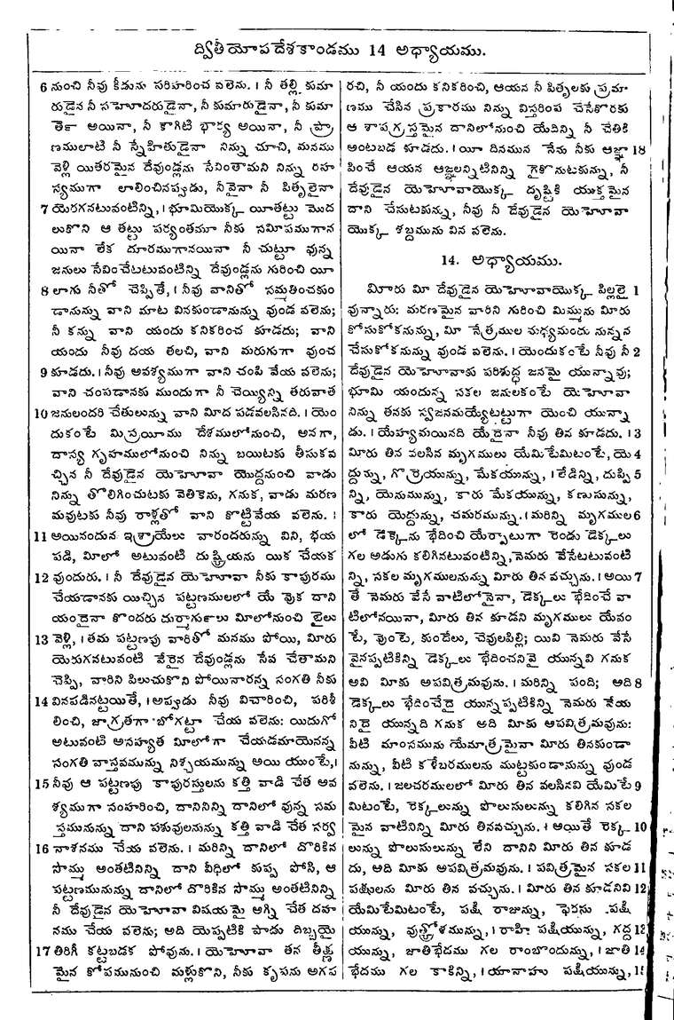 Page 220 of the 1881 Telugu Bible - Deuteronomy