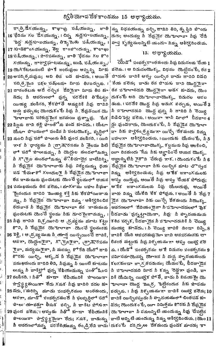 Page 221 of the 1881 Telugu Bible - Deuteronomy