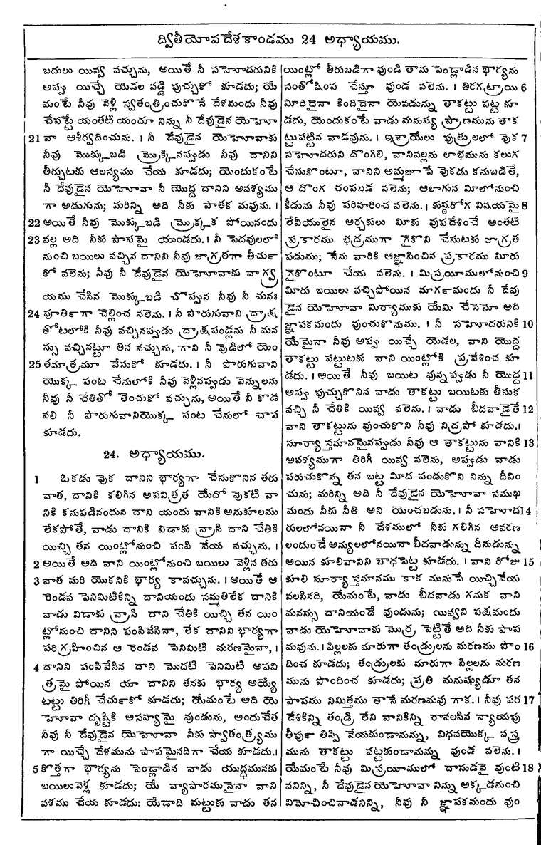 Page 230 of the 1881 Telugu Bible - Deuteronomy