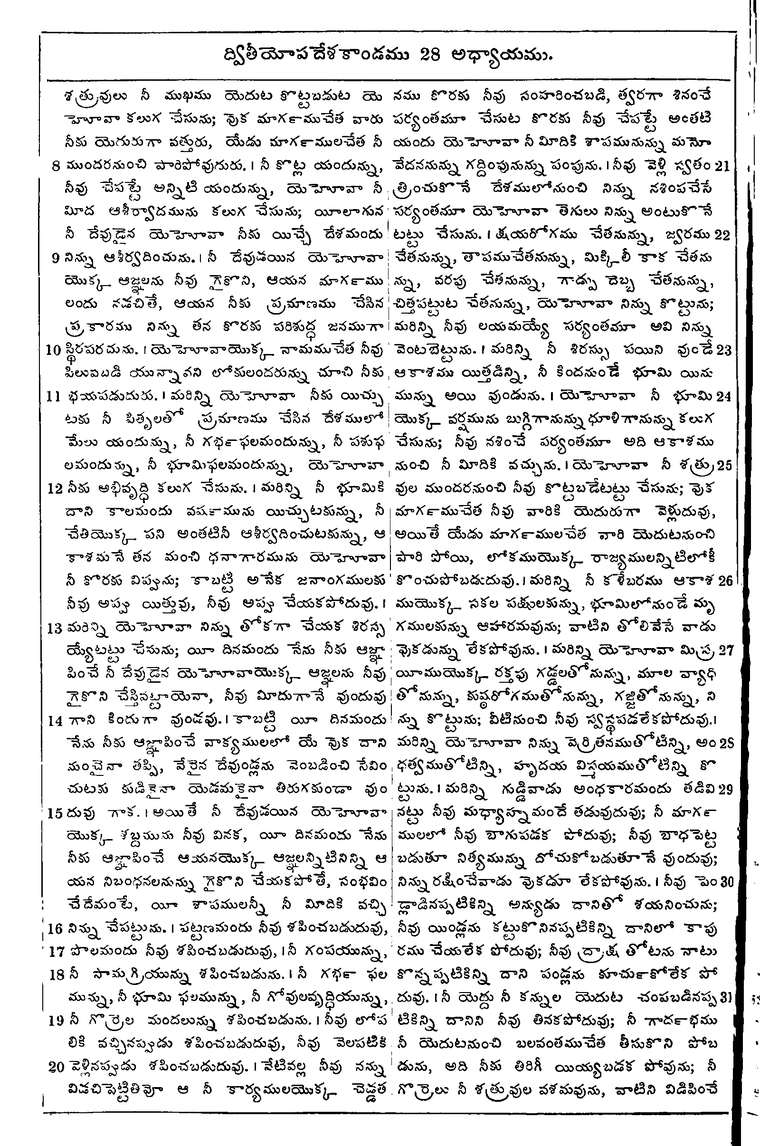 Page 234 of the 1881 Telugu Bible - Deuteronomy