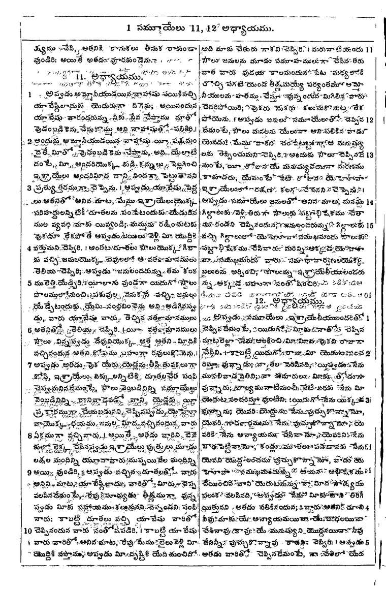 Page 316 of the 1881 Telugu Bible - 1 Samuel