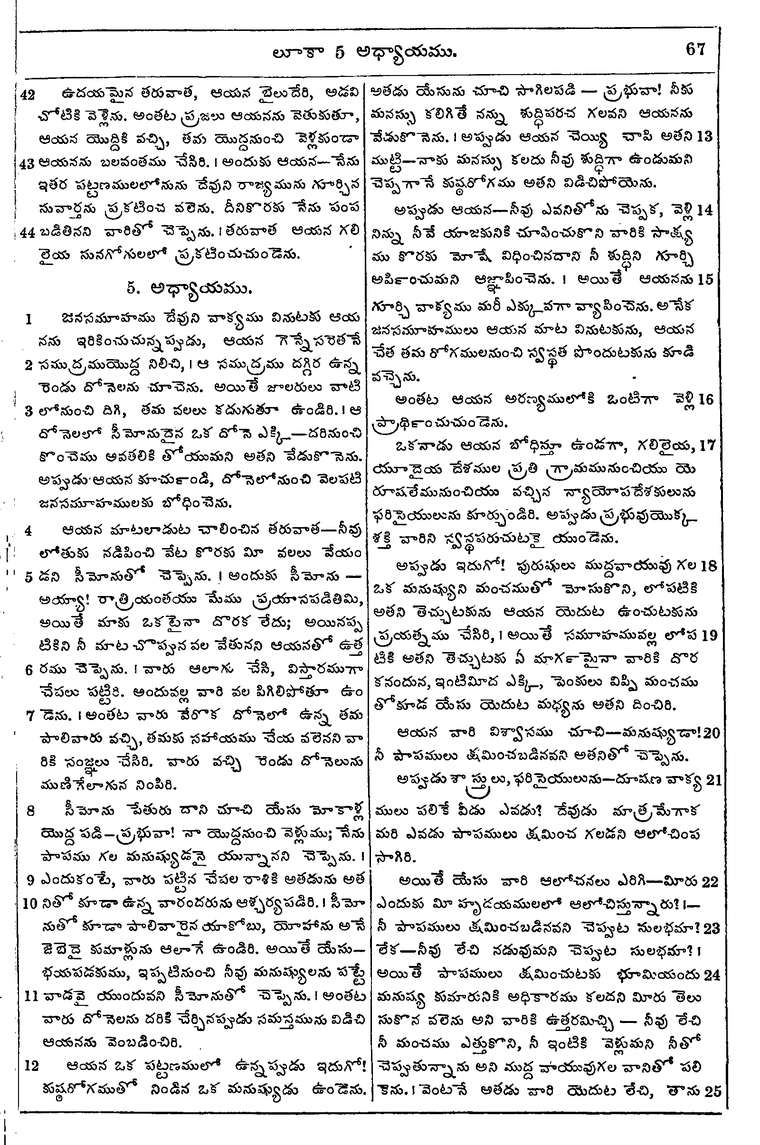 Page 1101 of the 1881 Telugu Bible - Luke