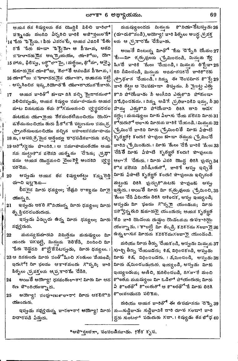 Page 1103 of the 1881 Telugu Bible - Luke