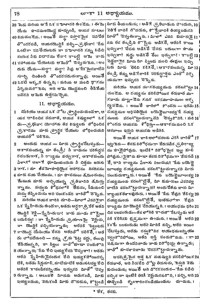 Page 1112 of the 1881 Telugu Bible - Luke