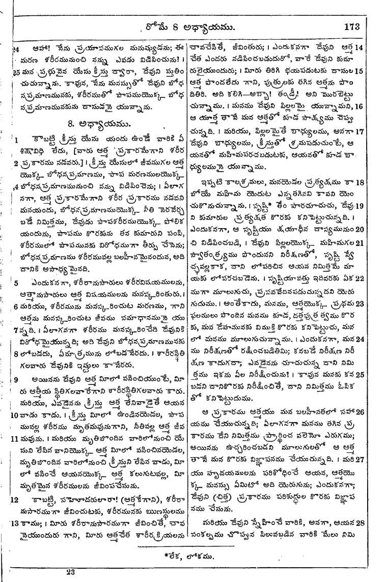 Page 1207 of the 1881 Telugu Bible - Romans