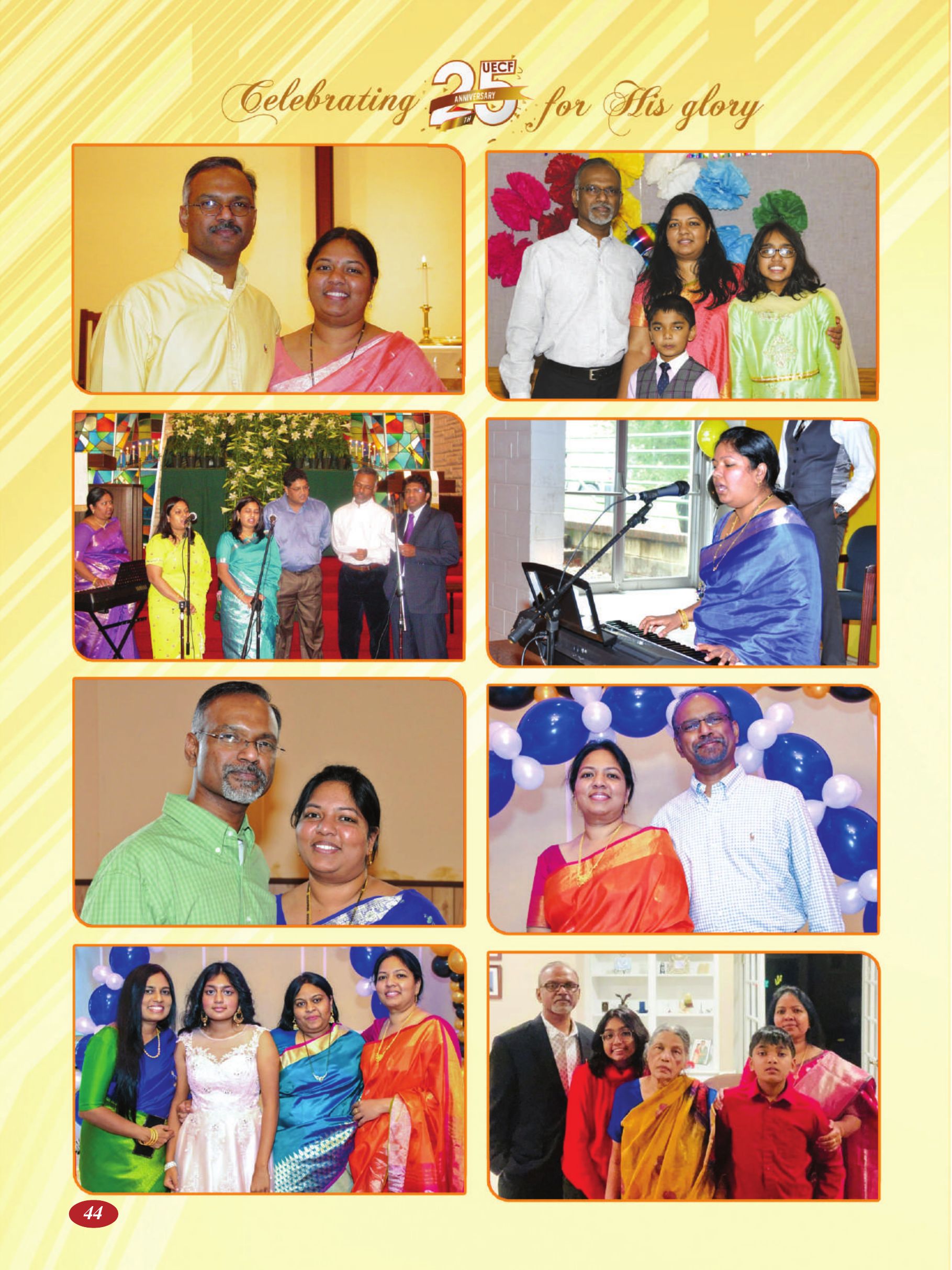 Page 44 of the UECF Silver Jubilee Souvenir