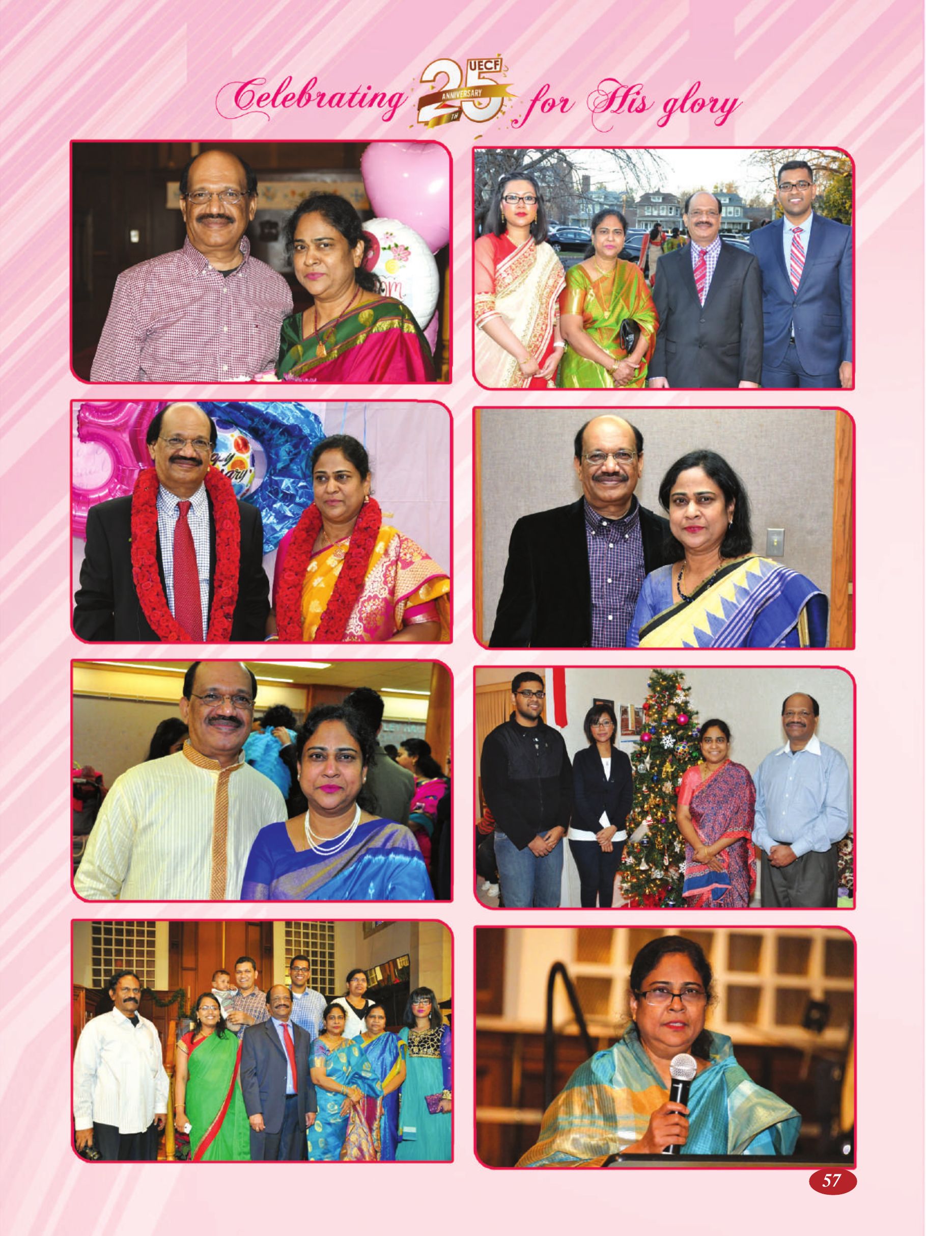 Page 57 of the UECF Silver Jubilee Souvenir