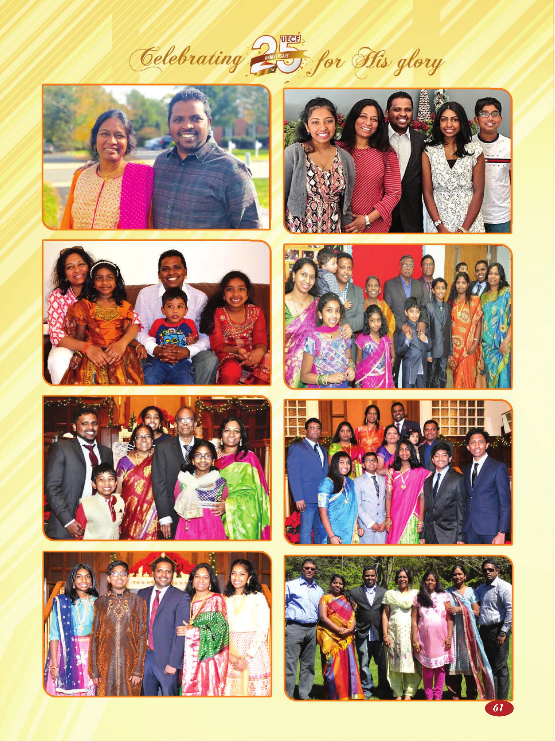Page 61 of the UECF Silver Jubilee Souvenir