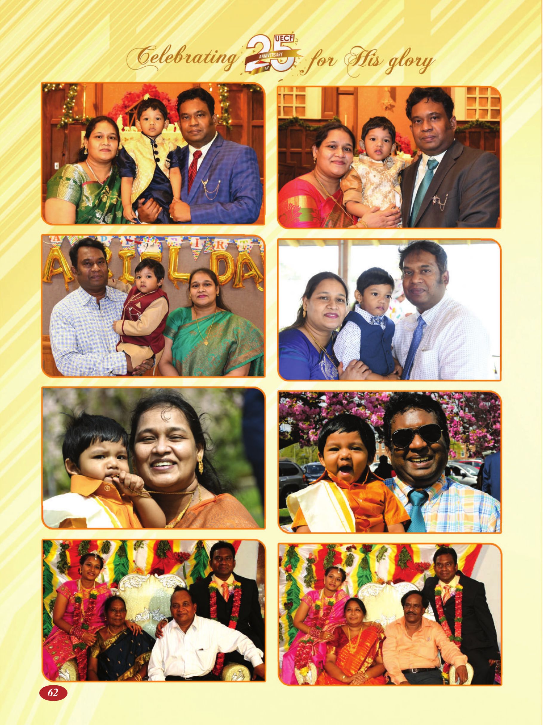 Page 62 of the UECF Silver Jubilee Souvenir