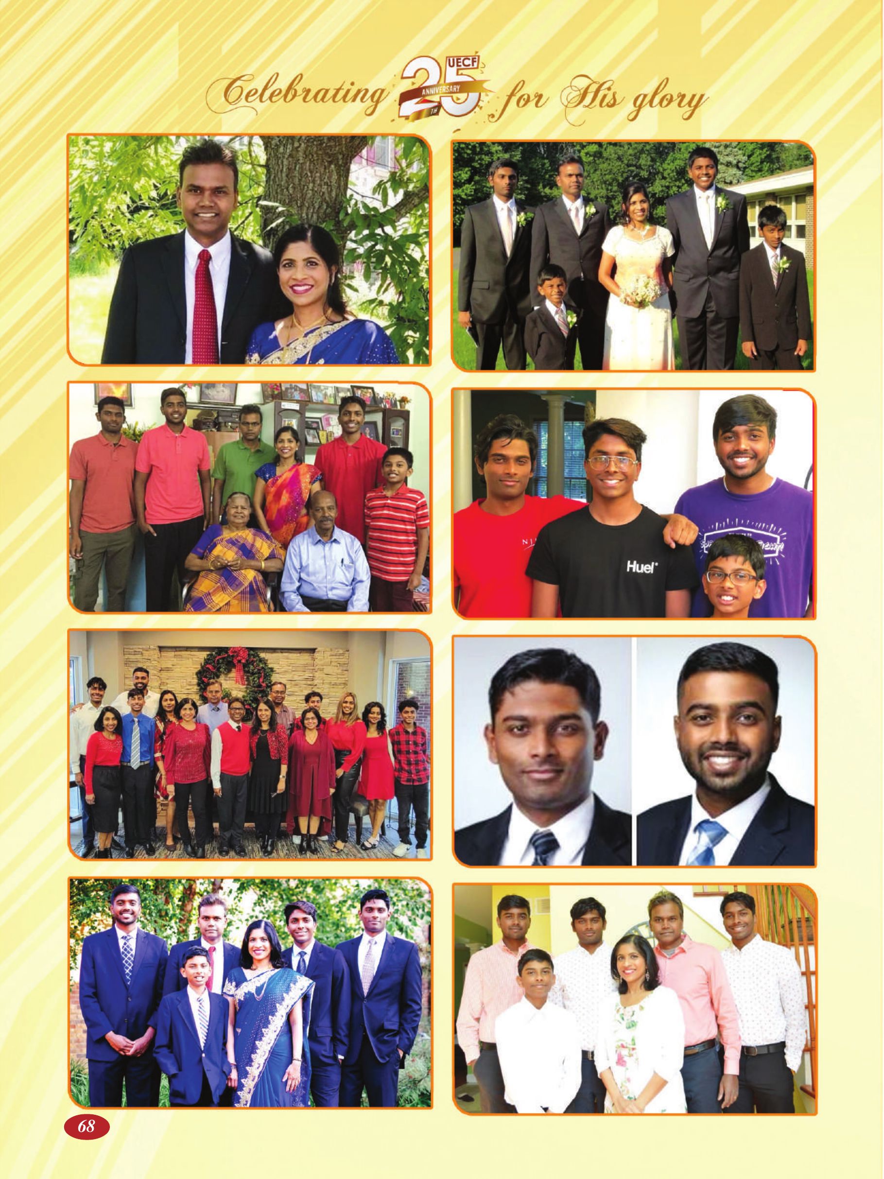 Page 68 of the UECF Silver Jubilee Souvenir