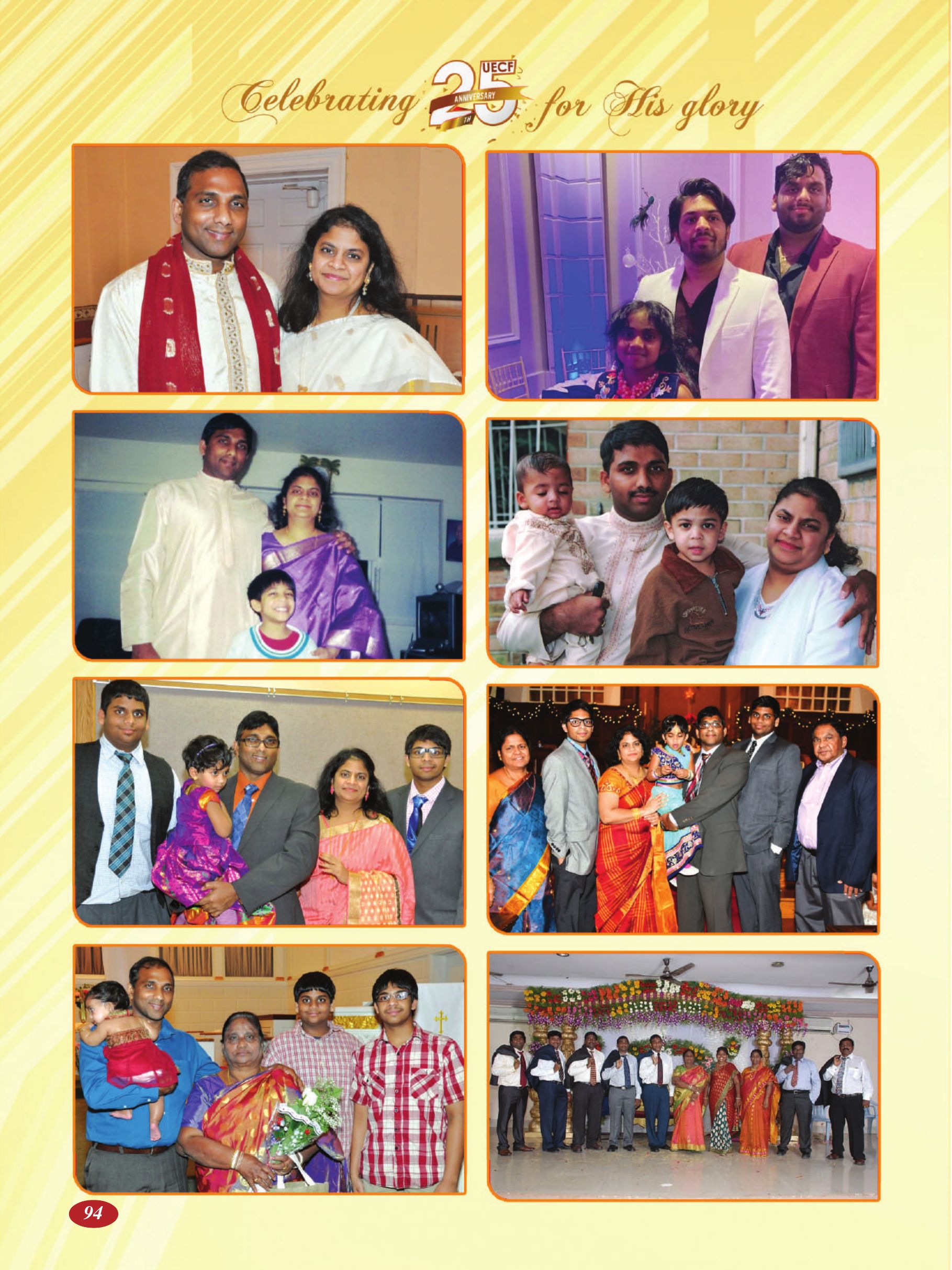 Page 94 of the UECF Silver Jubilee Souvenir