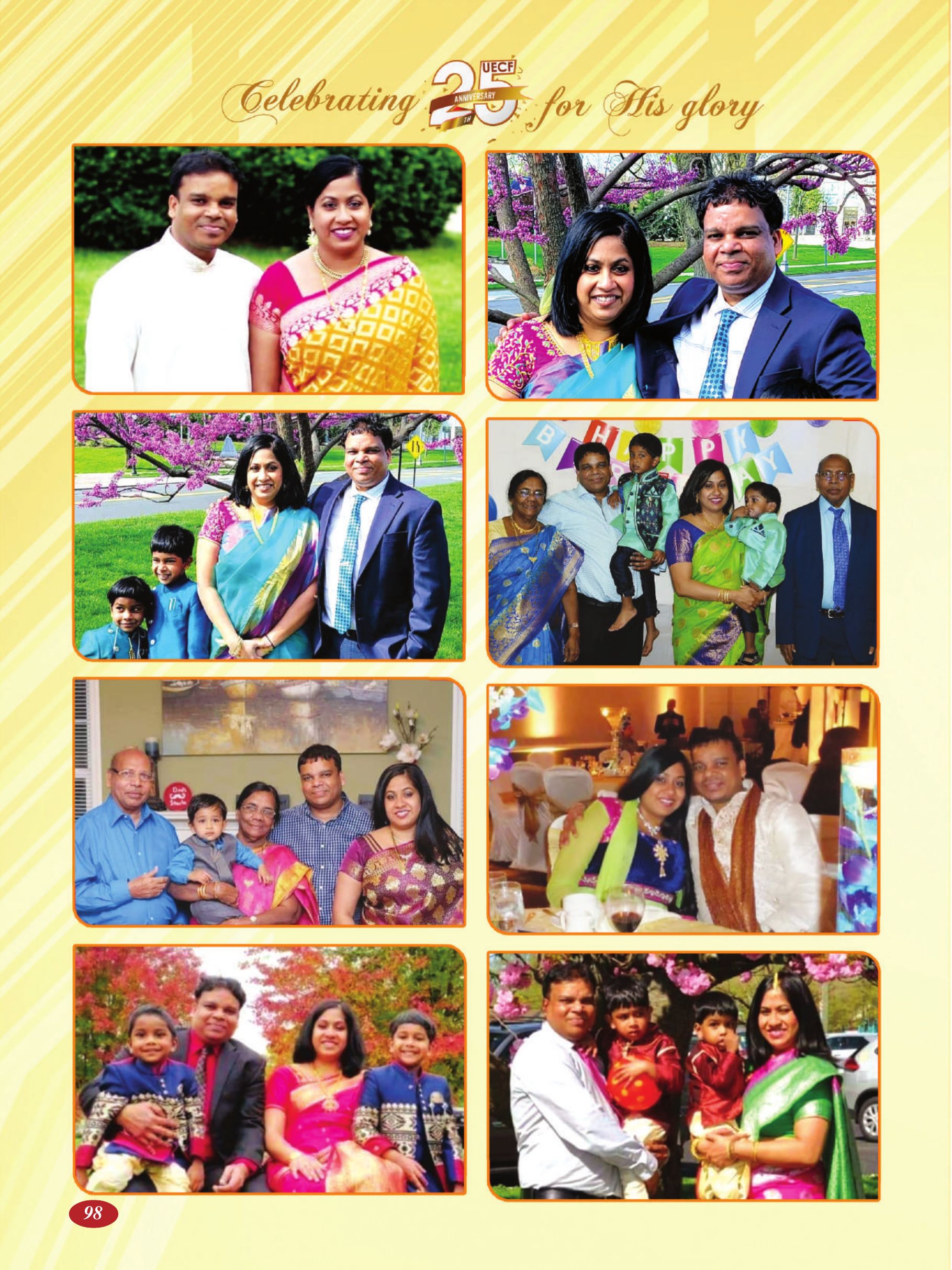 Page 98 of the UECF Silver Jubilee Souvenir