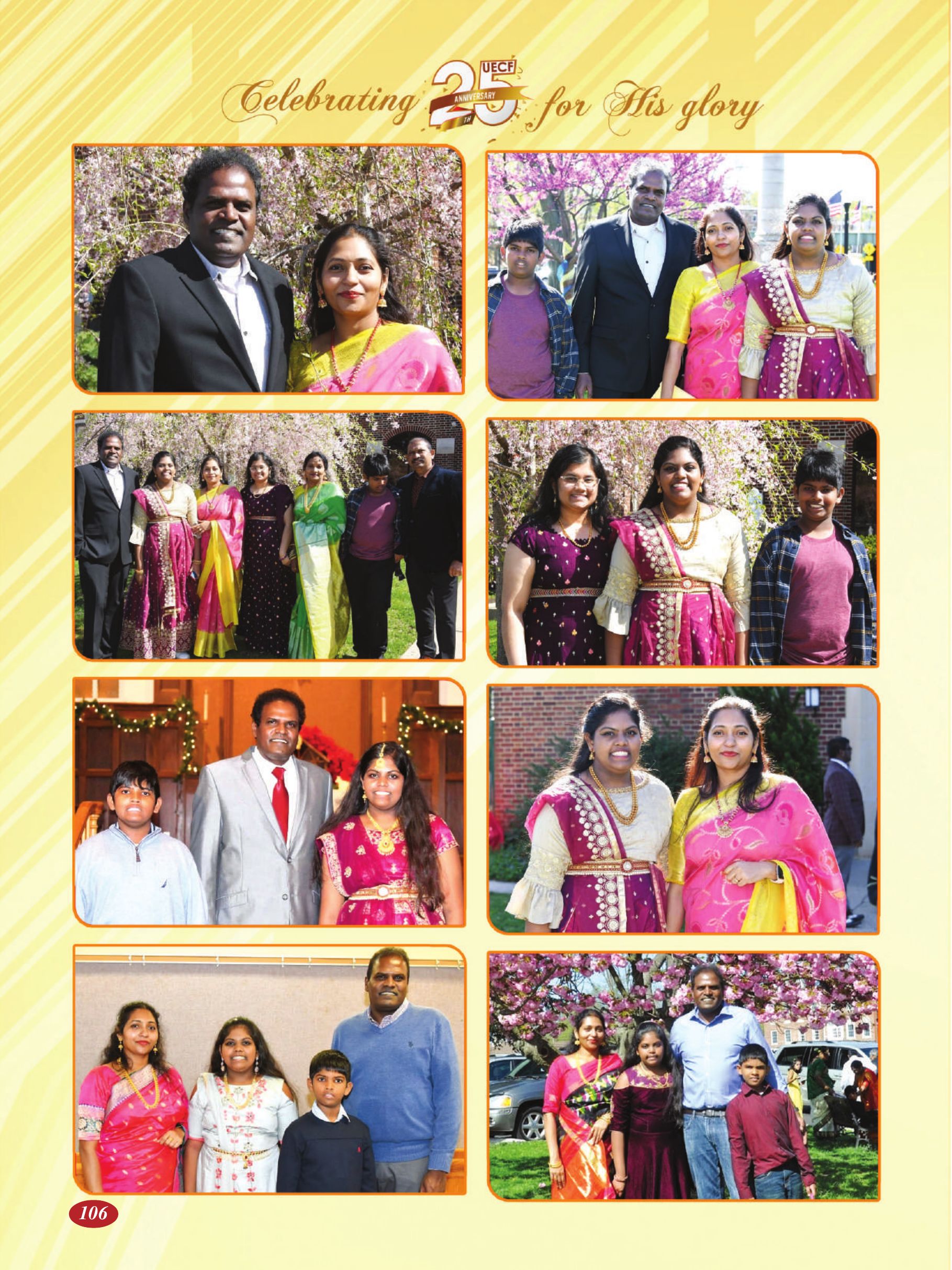 Page 106 of the UECF Silver Jubilee Souvenir