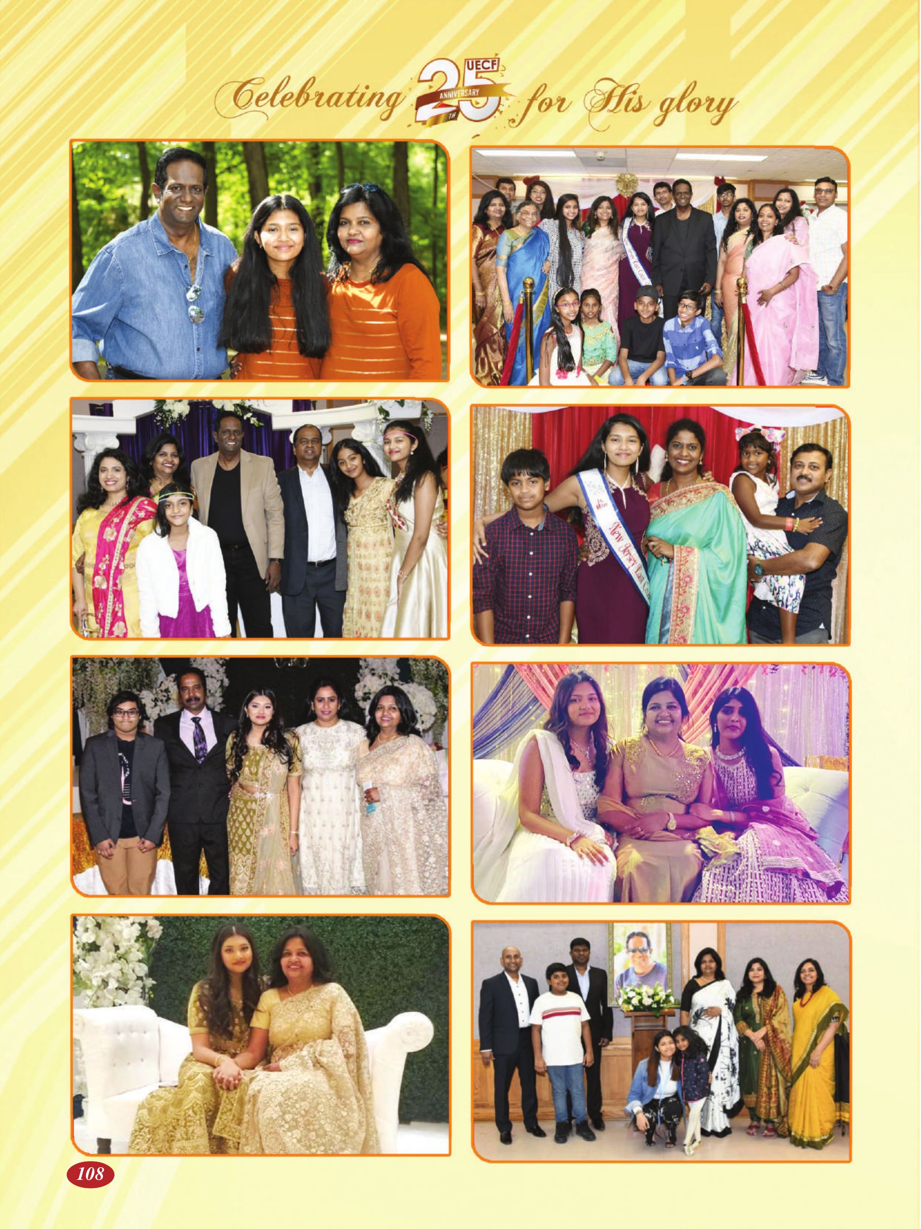 Page 108 of the UECF Silver Jubilee Souvenir