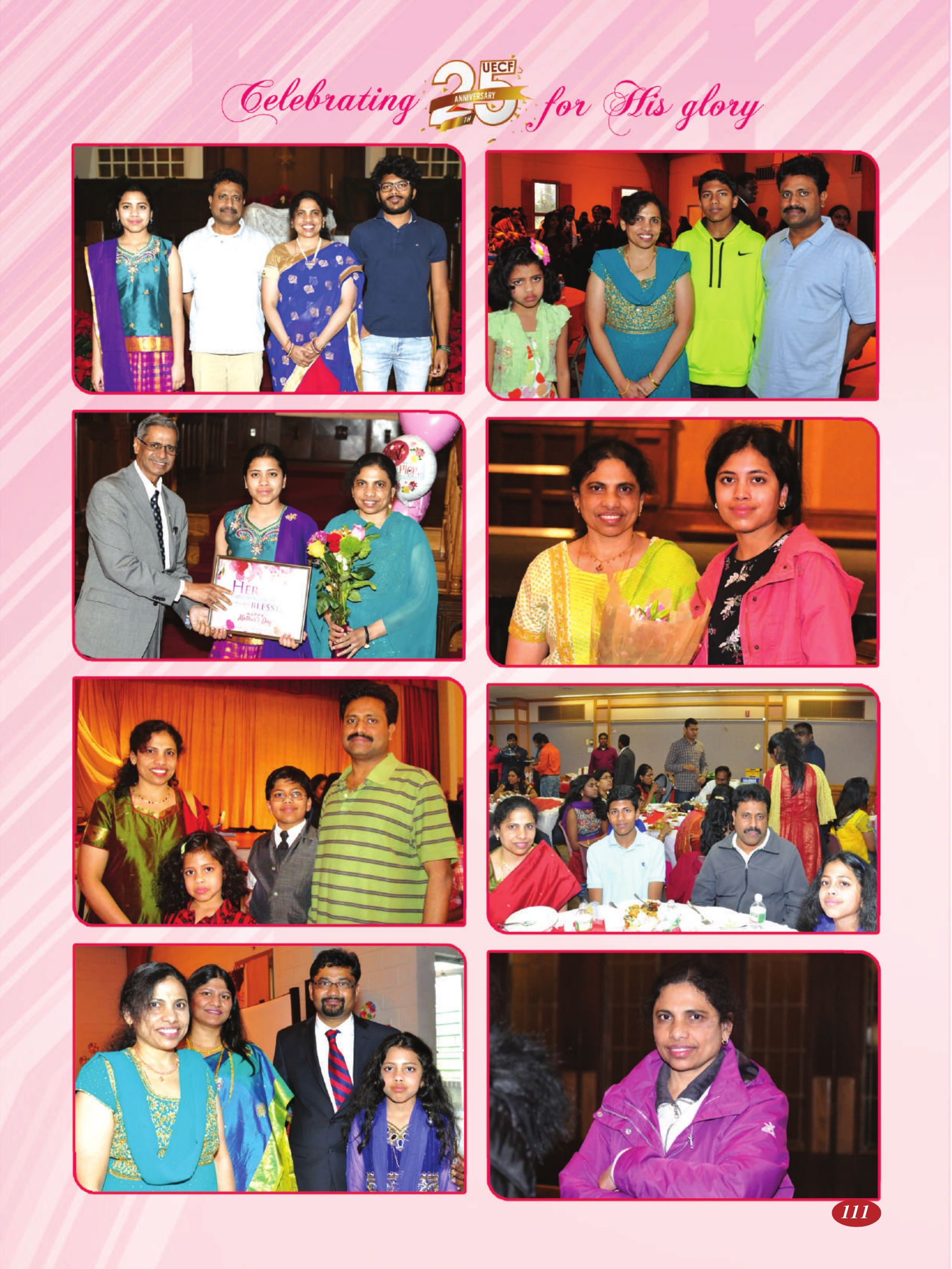 Page 111 of the UECF Silver Jubilee Souvenir