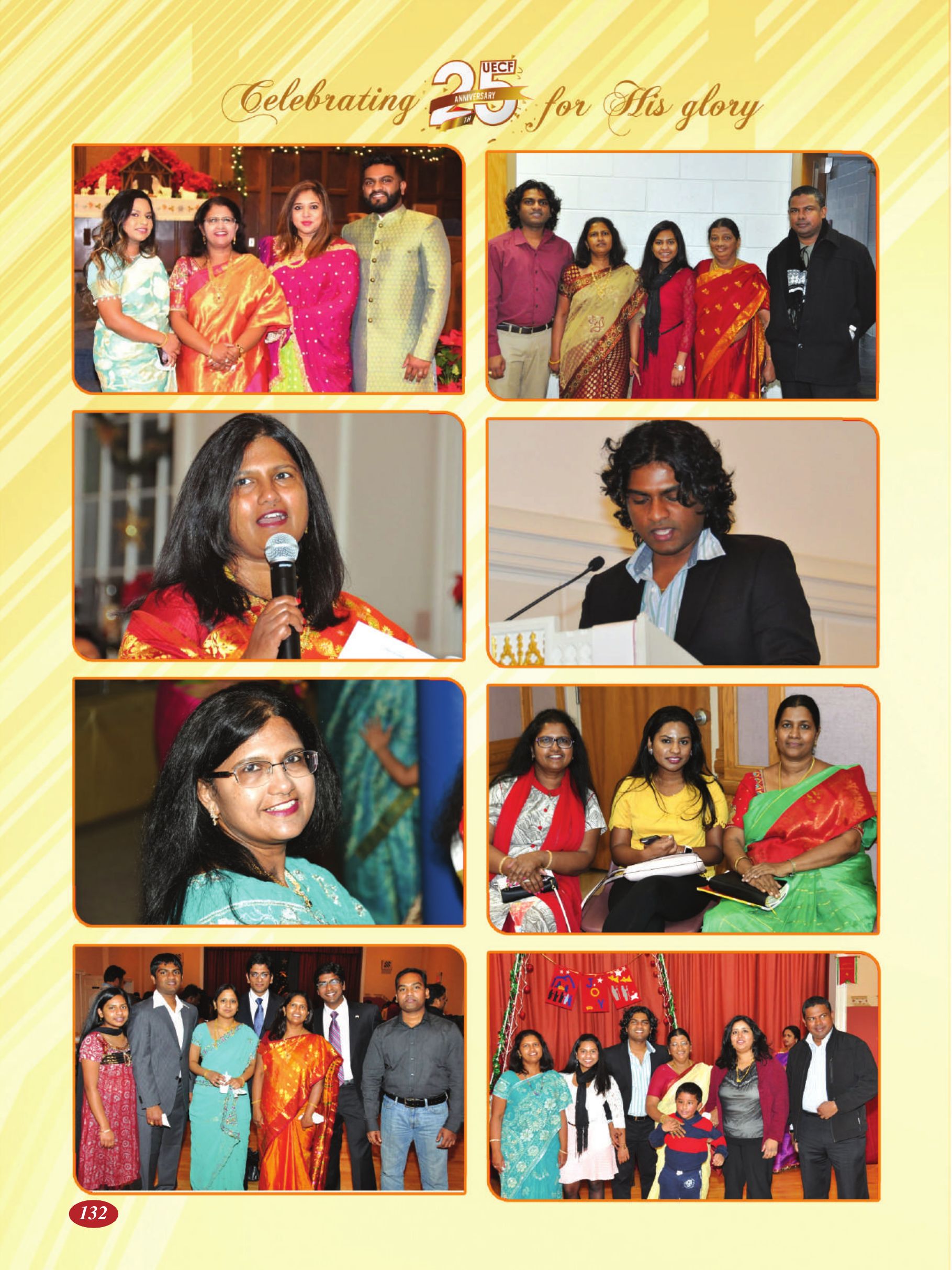 Page 132 of the UECF Silver Jubilee Souvenir