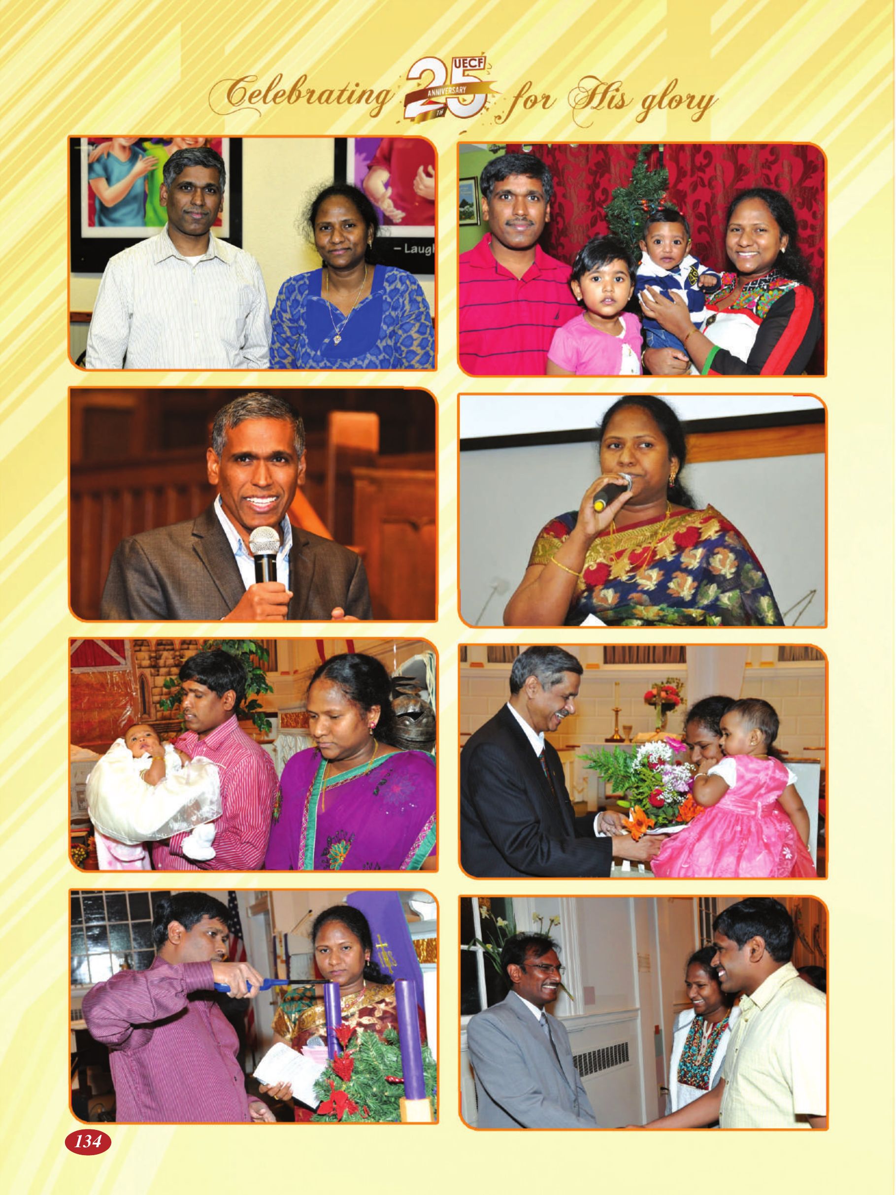 Page 134 of the UECF Silver Jubilee Souvenir
