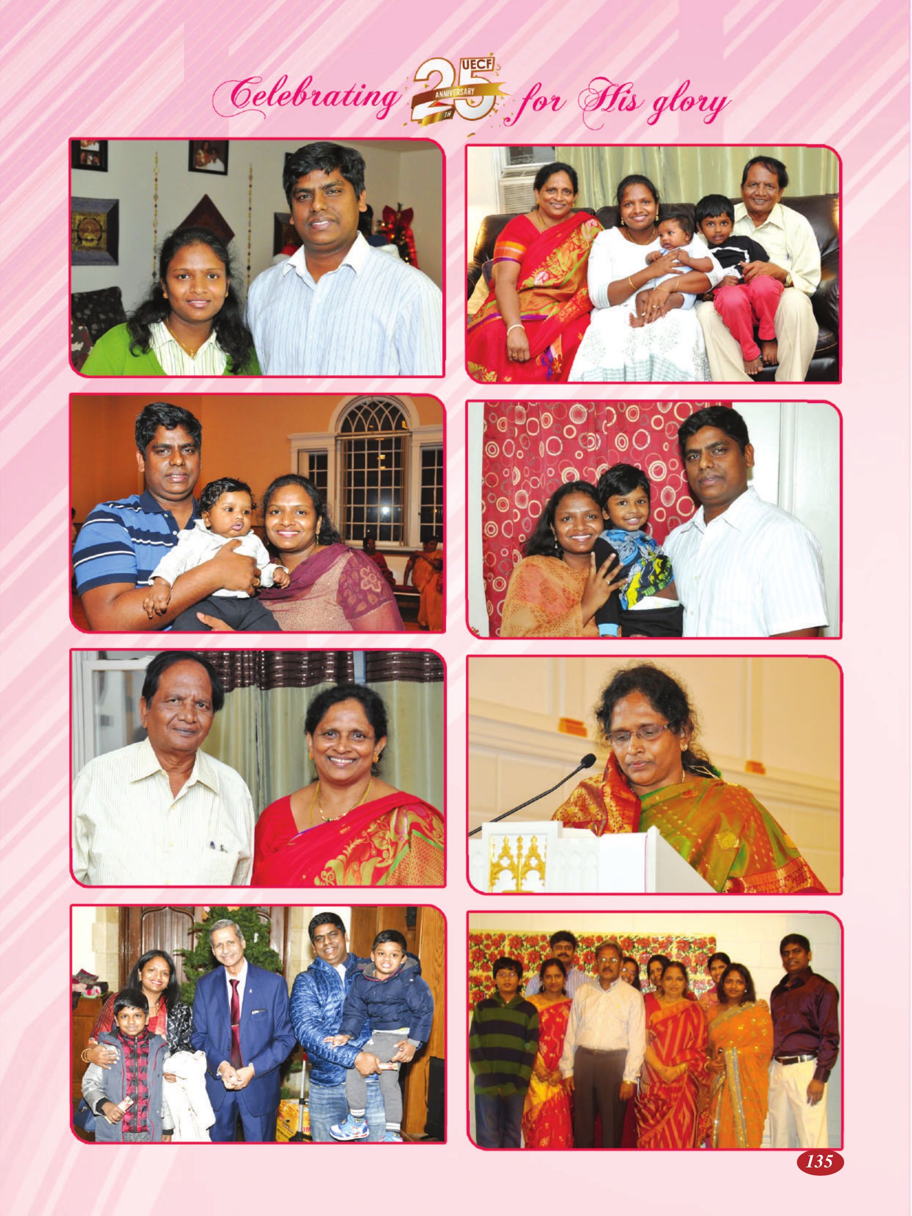 Page 135 of the UECF Silver Jubilee Souvenir