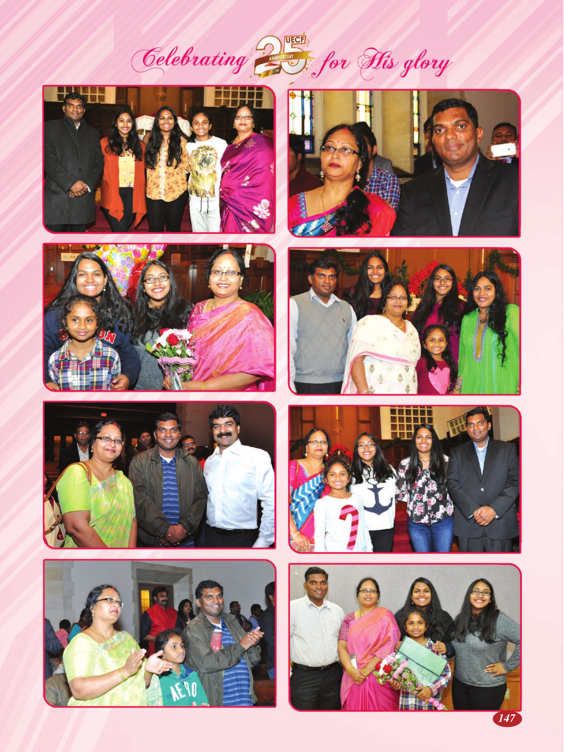 Page 147 of the UECF Silver Jubilee Souvenir