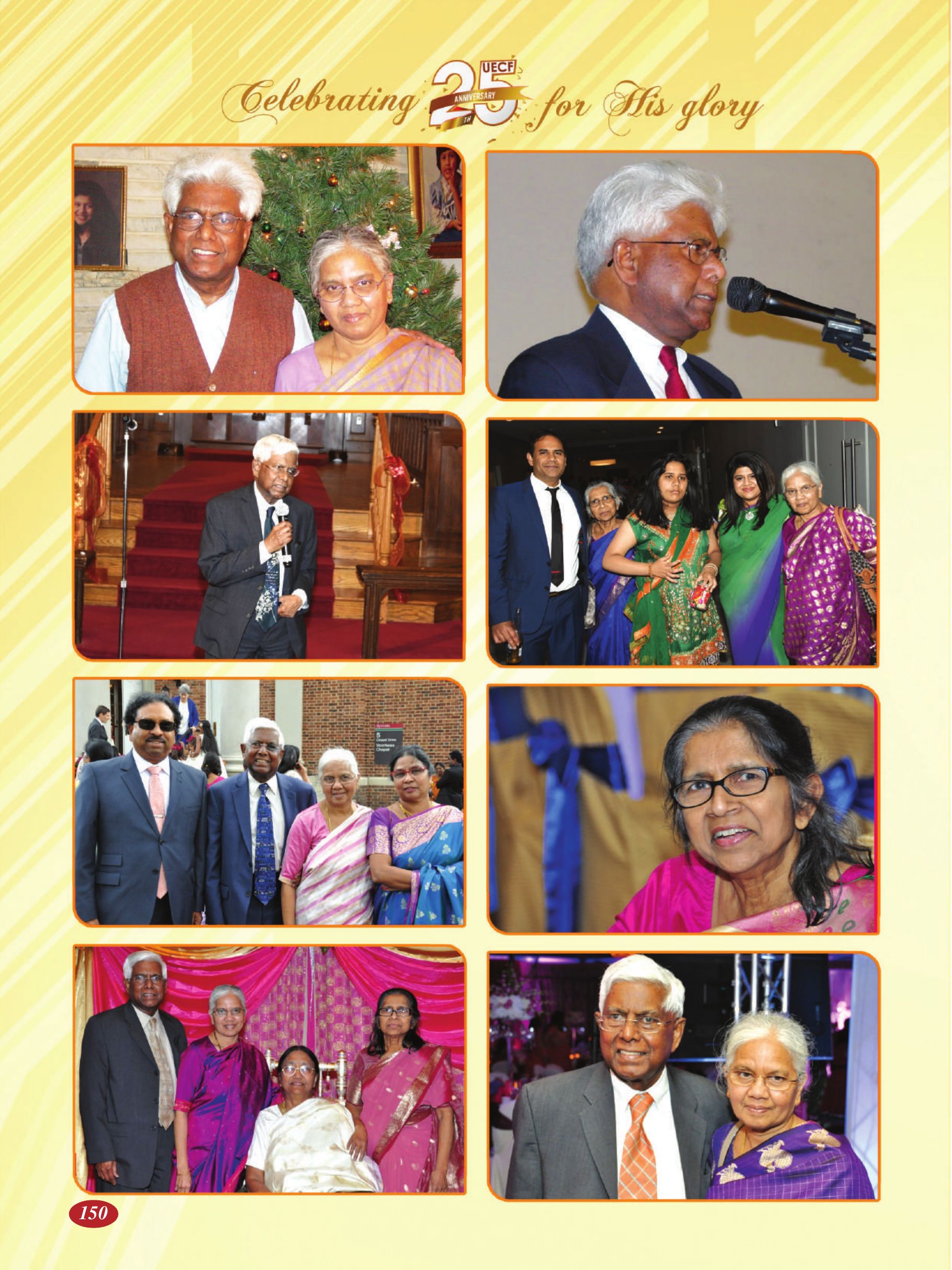 Page 150 of the UECF Silver Jubilee Souvenir
