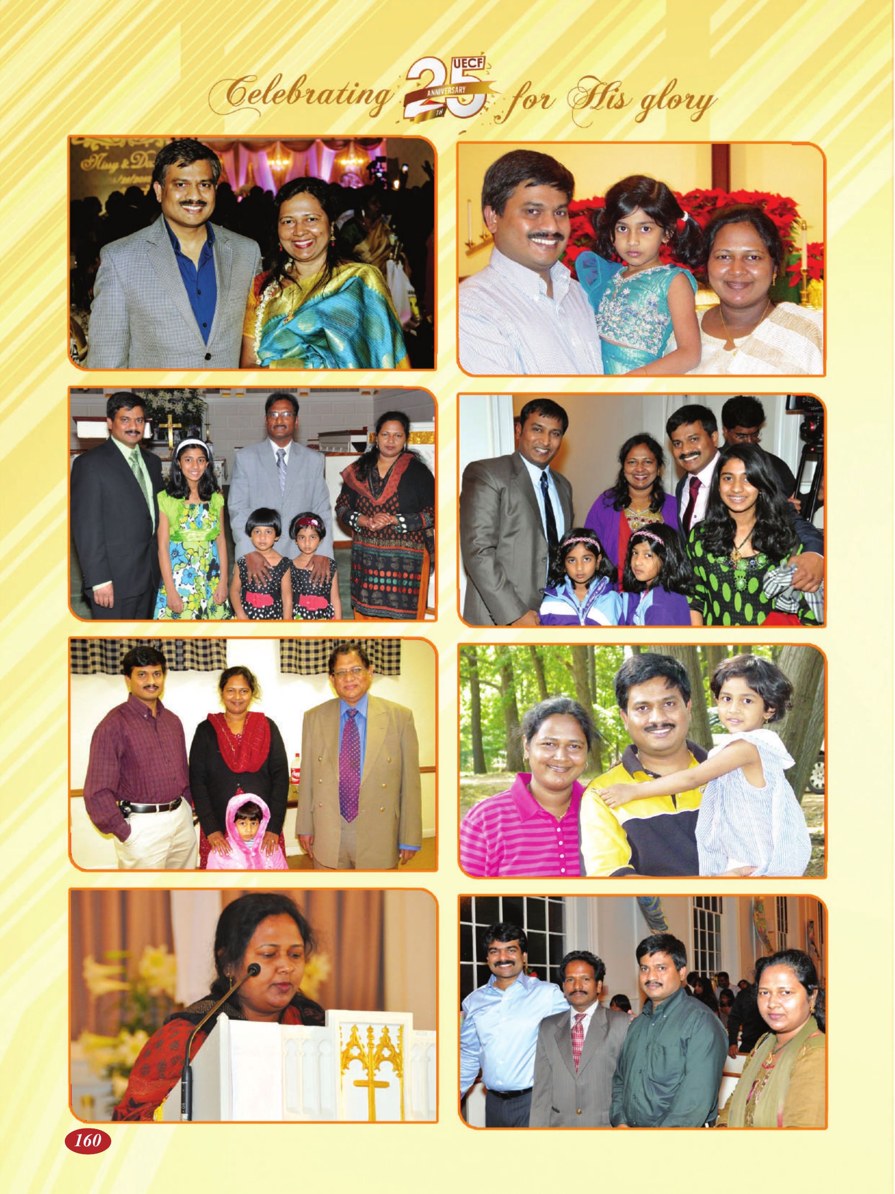Page 160 of the UECF Silver Jubilee Souvenir