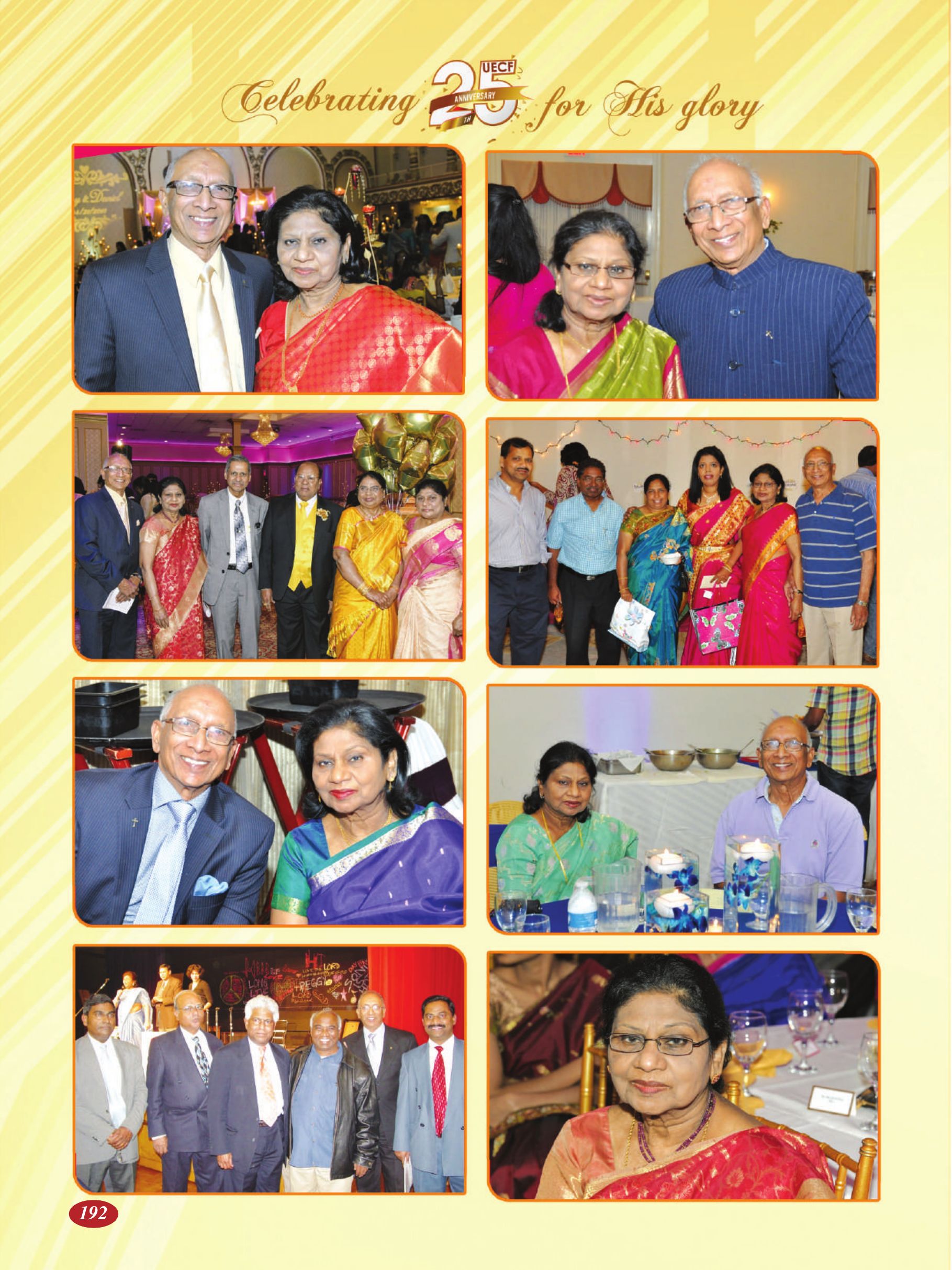 Page 192 of the UECF Silver Jubilee Souvenir